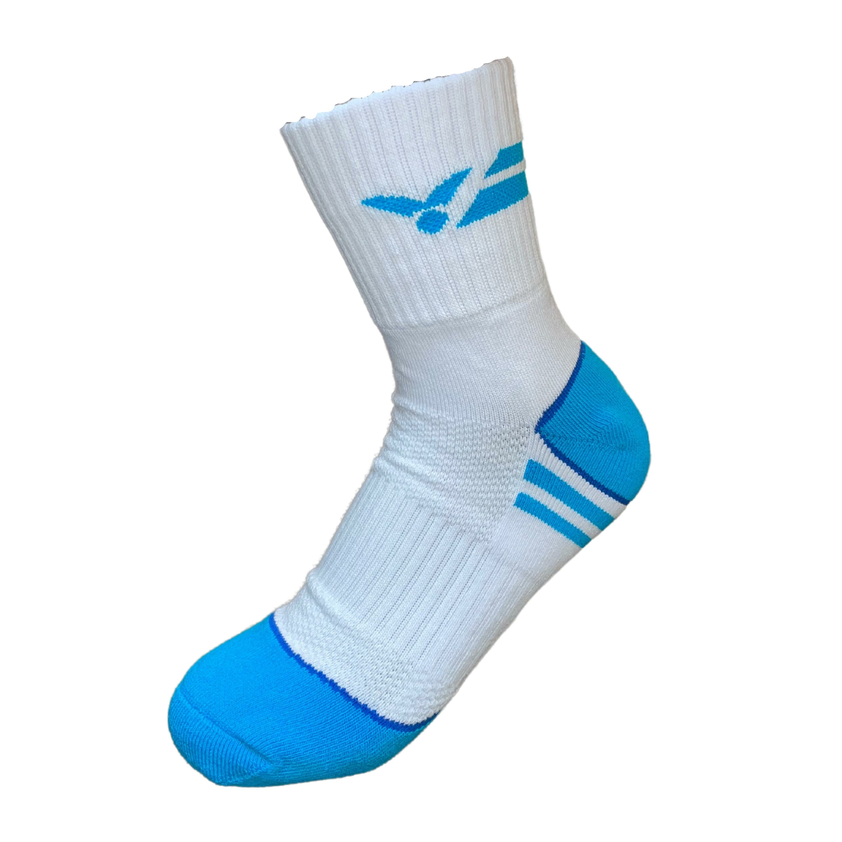 VICTOR 運動襪 白湖水藍色【25-28cm】