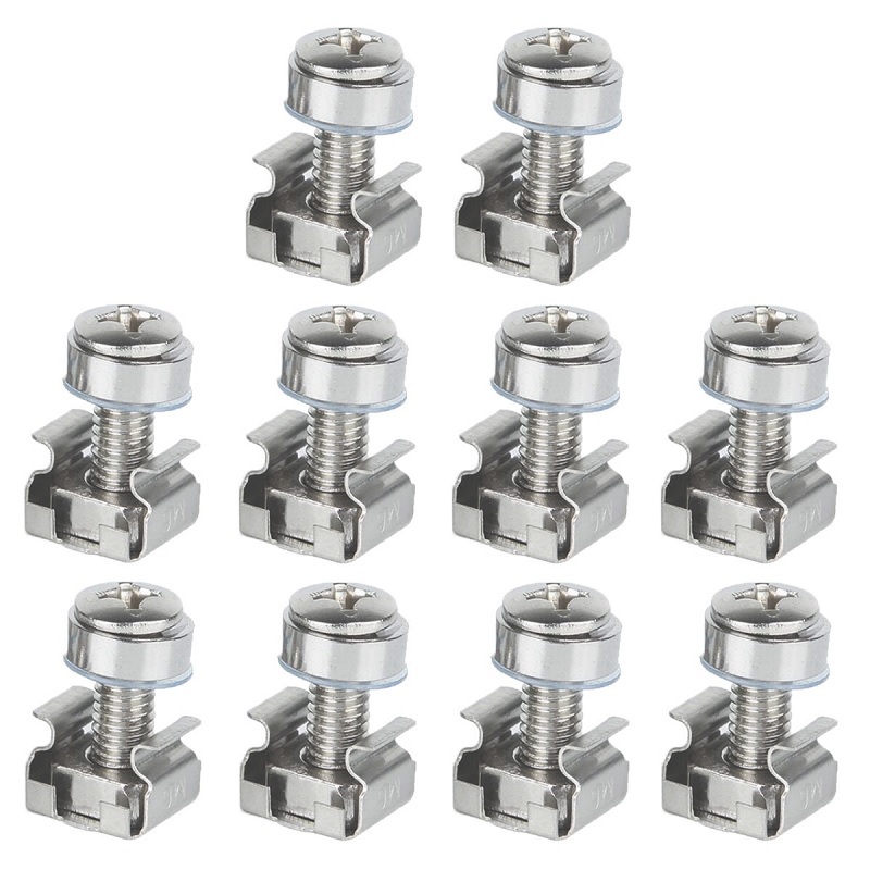 M6 櫃螺絲與螺帽 (10套裝)