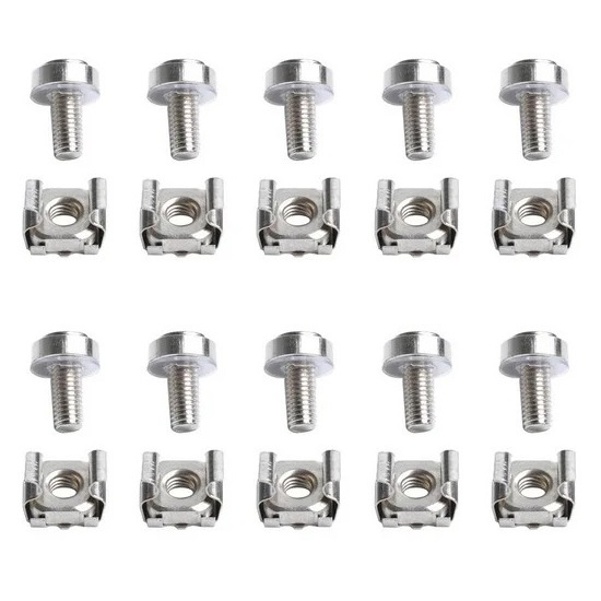 M6 櫃螺絲與螺帽 (10套裝)