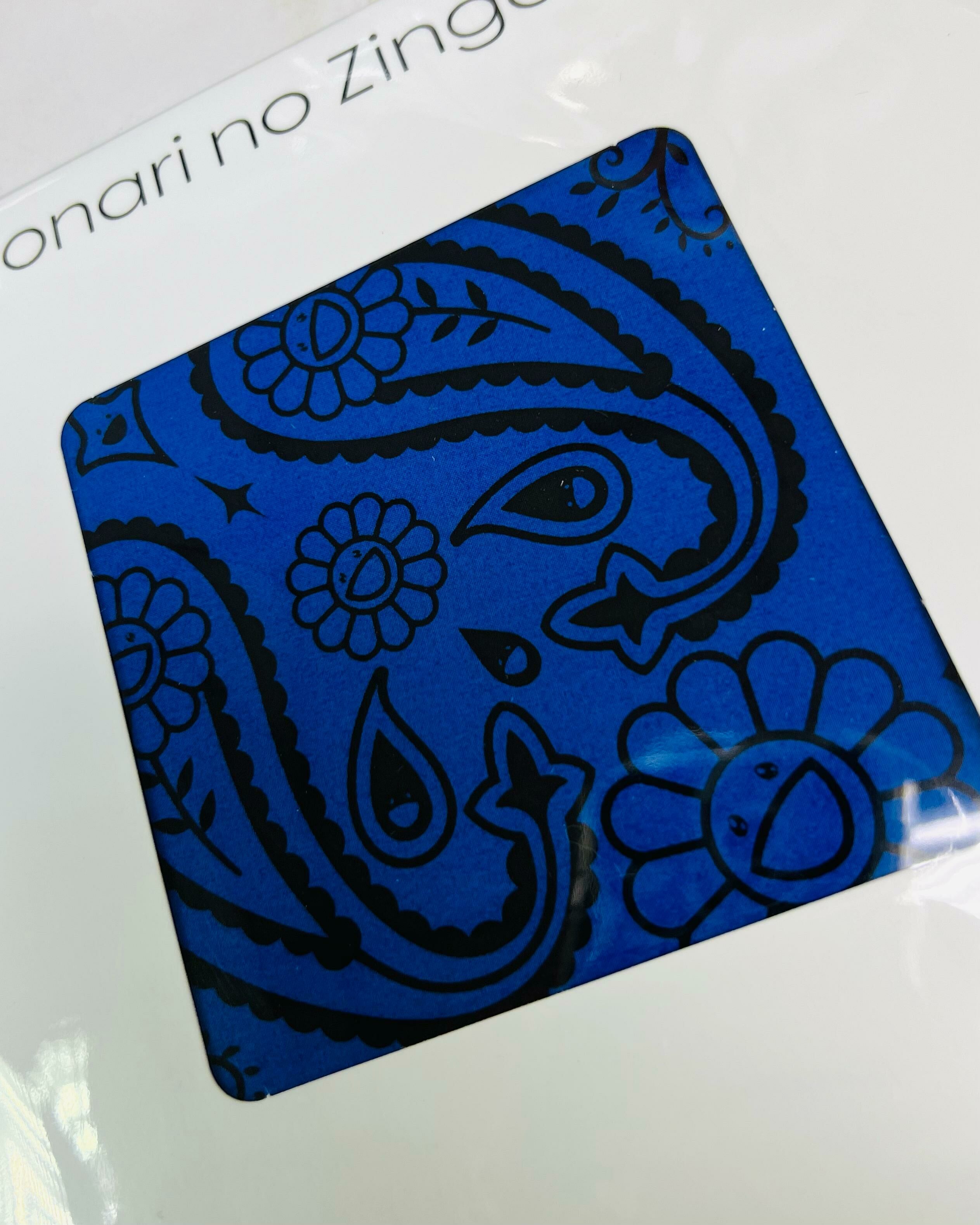 Tonari no Zingaro Flower Paisley Bandana 50cm - Dark Blue