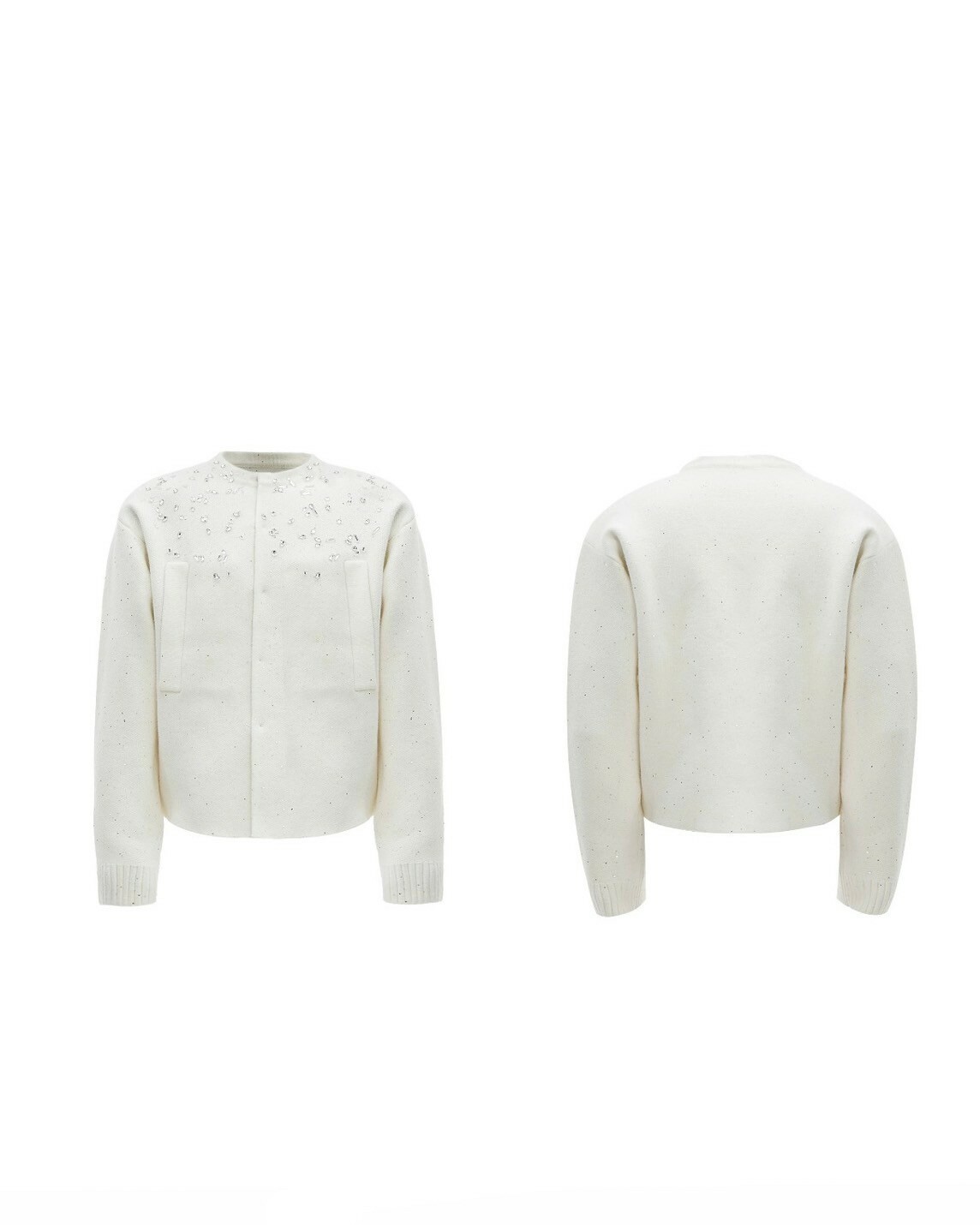 ARGUE 雪絨 細閃 鑲鑽開衩 #外套