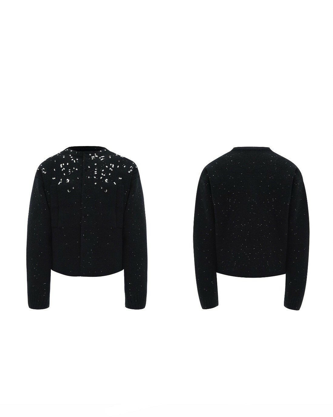 ARGUE 雪絨 細閃 鑲鑽開衩 #外套