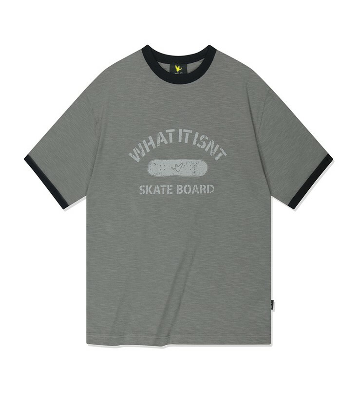 【現貨】小飛人 LL030814 文字短袖上衣 (深灰色)