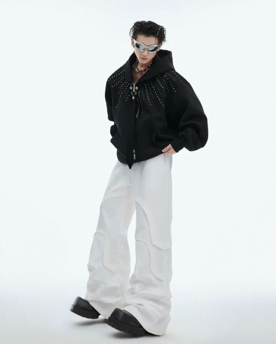 ARGUE 燙鑽 可拆卸領帶 設計 連帽 #外套