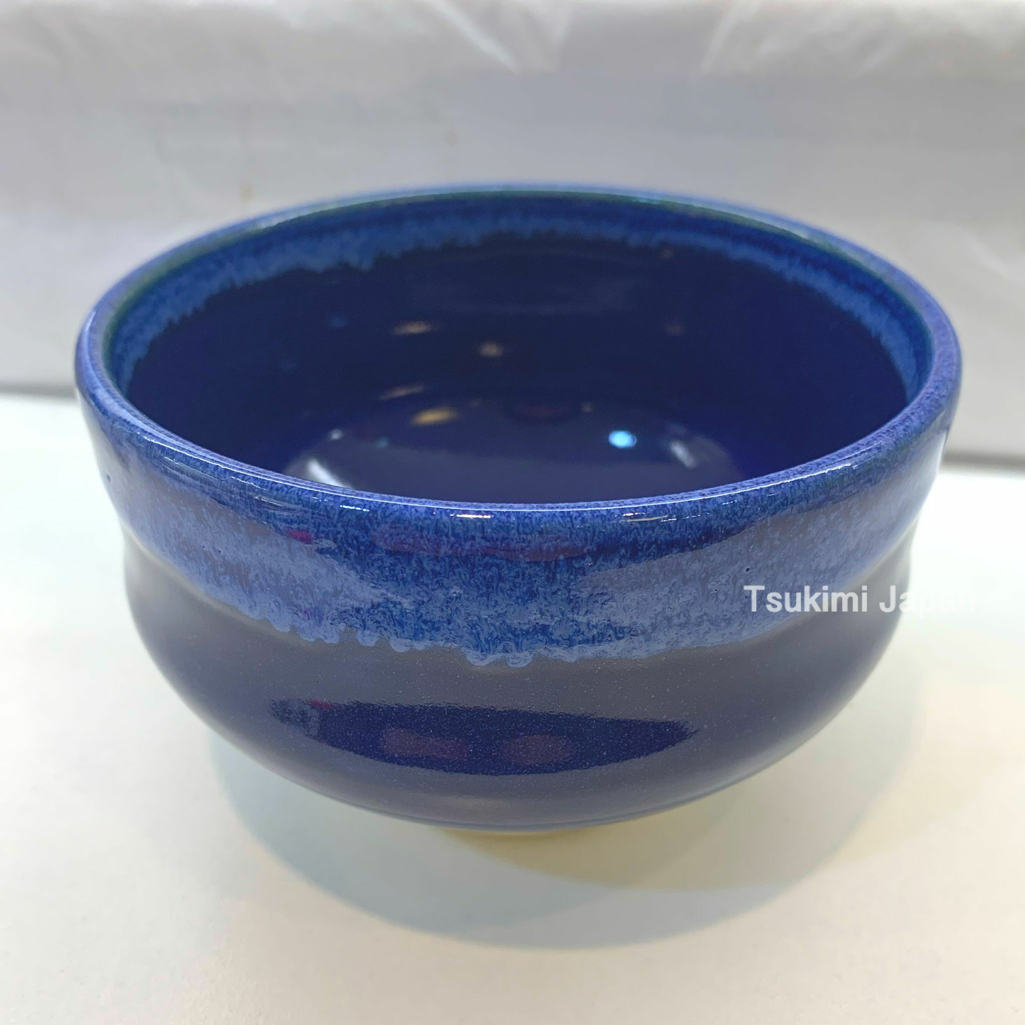 日本製 京燒 抹茶碗 靛藍 小抹茶碗