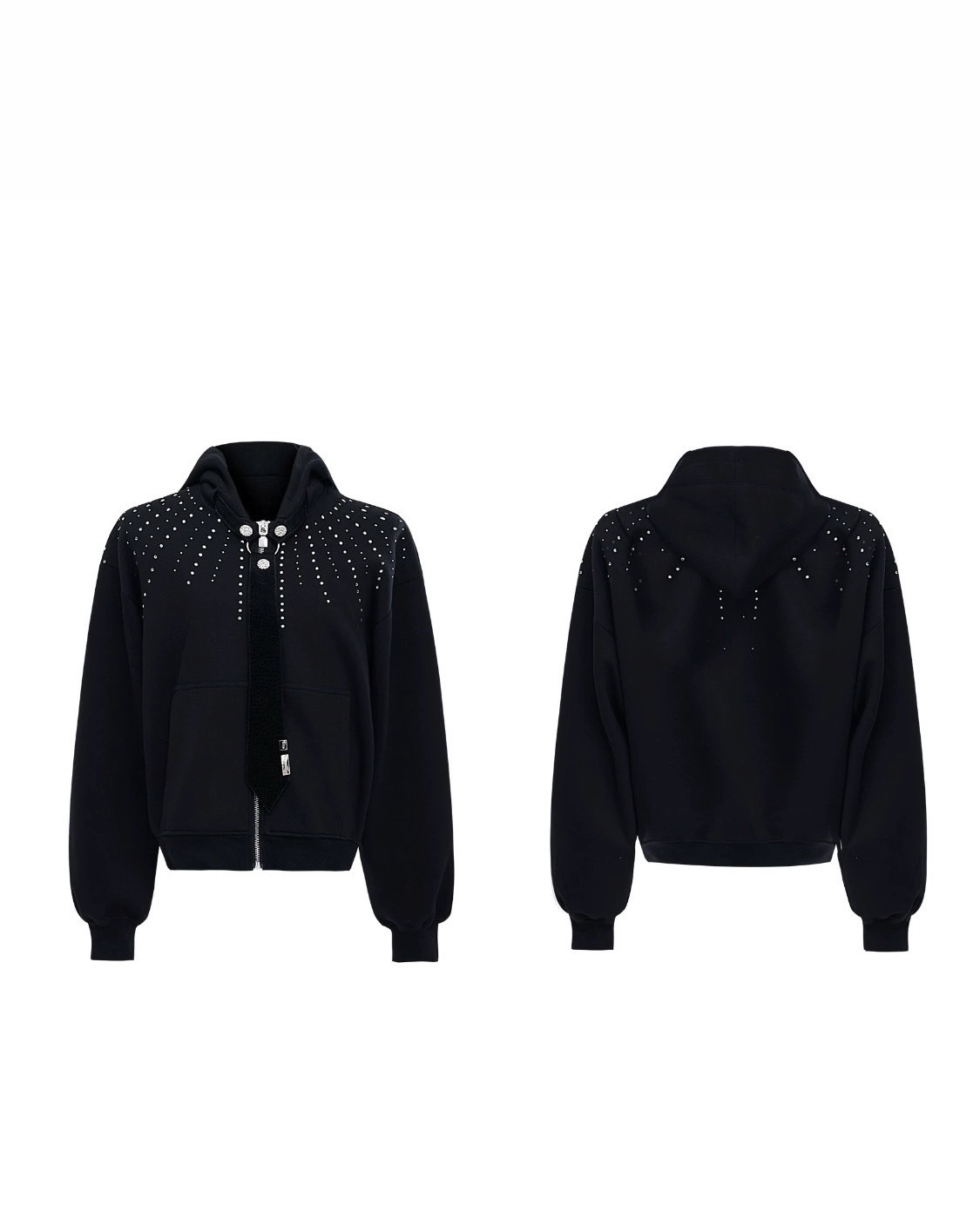 ARGUE 燙鑽 可拆卸領帶 設計 連帽 #外套