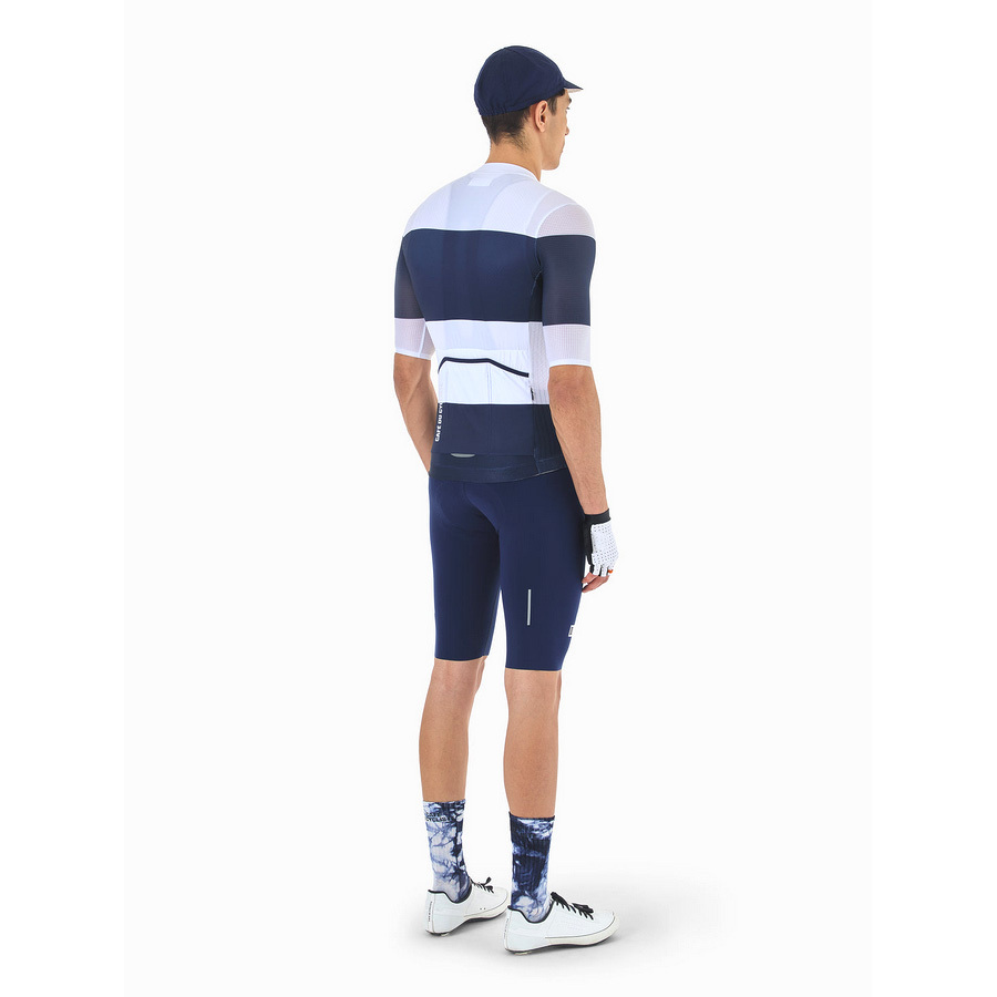 新品　Café du Cycliste Angeline V2 XS CAFÉ DU CYCLISTE Angeline Jersey Navy/White Men — Cycle