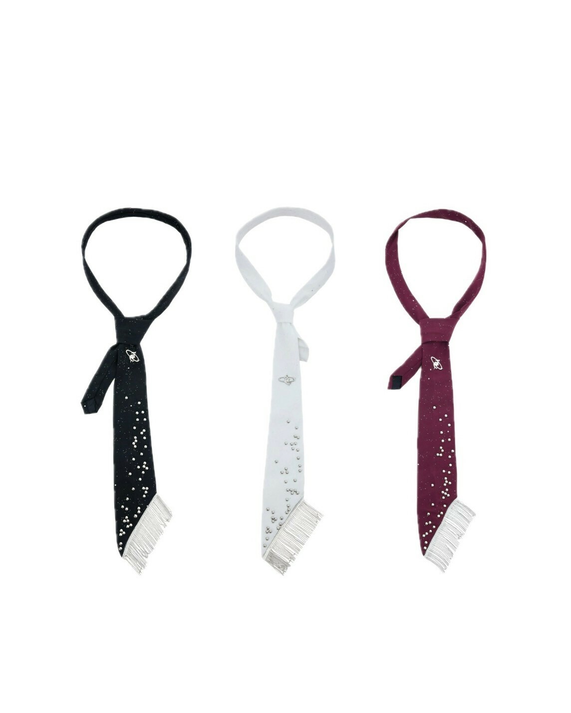 ARGUE 簡約金屬 铆丁 點綴 流蘇 #領帶