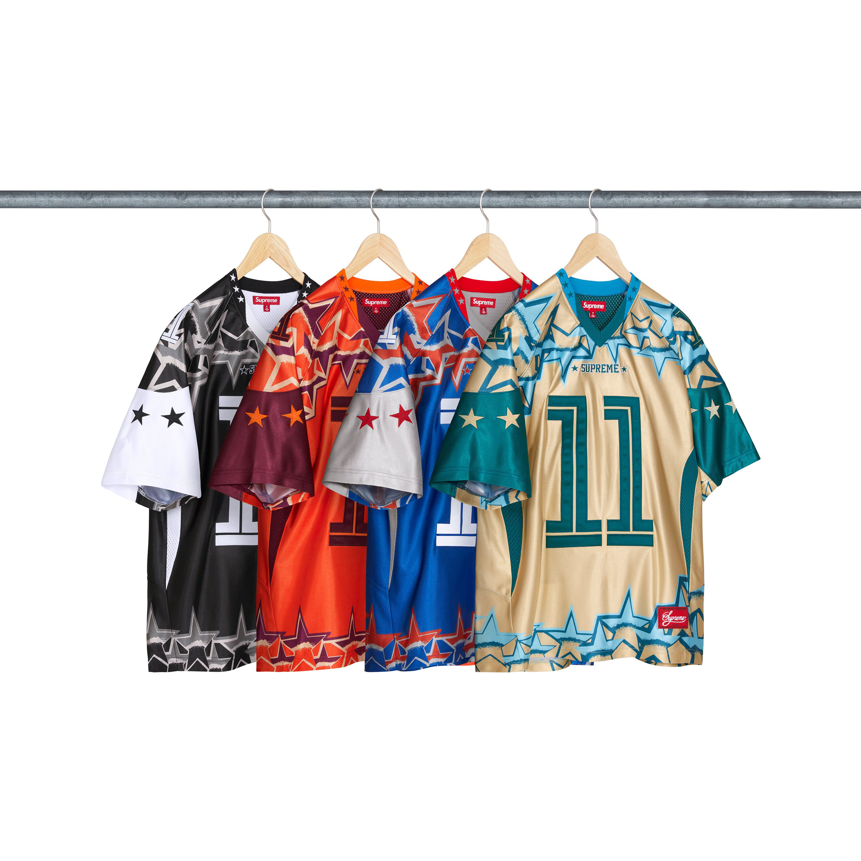 SUPREME STARS FOOTBALL JERSEY SS25 足球球衣 黑色-SS25KN9