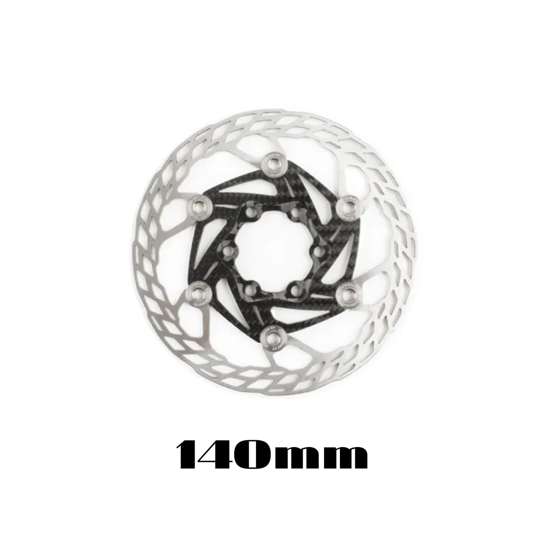 現貨【Carbon-Ti】X-Rotor SteelCarbon 3 輕量化碟盤 / 140mm（含中鎖轉接座）