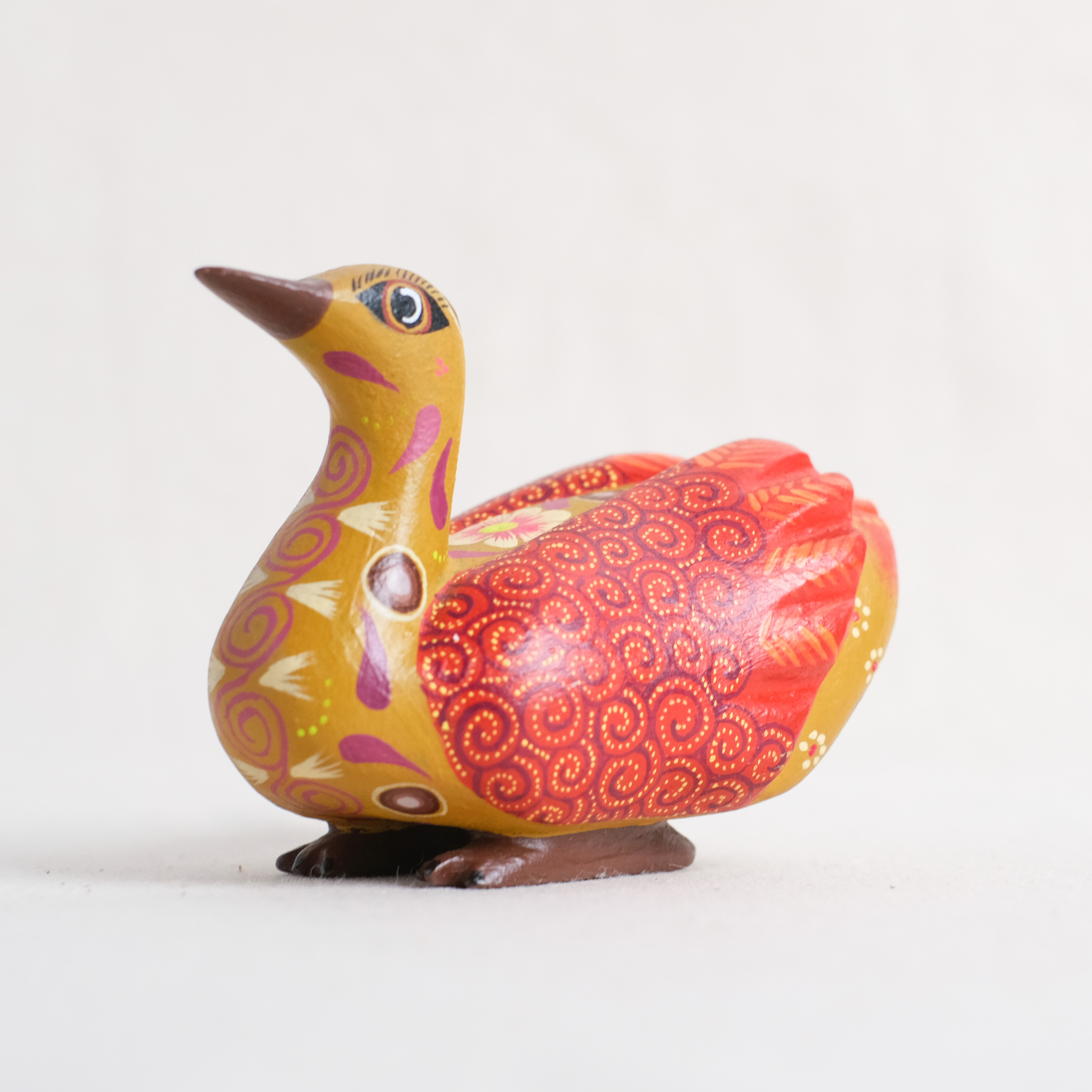 神獸手工木雕｜Pato Naranja｜墨西哥