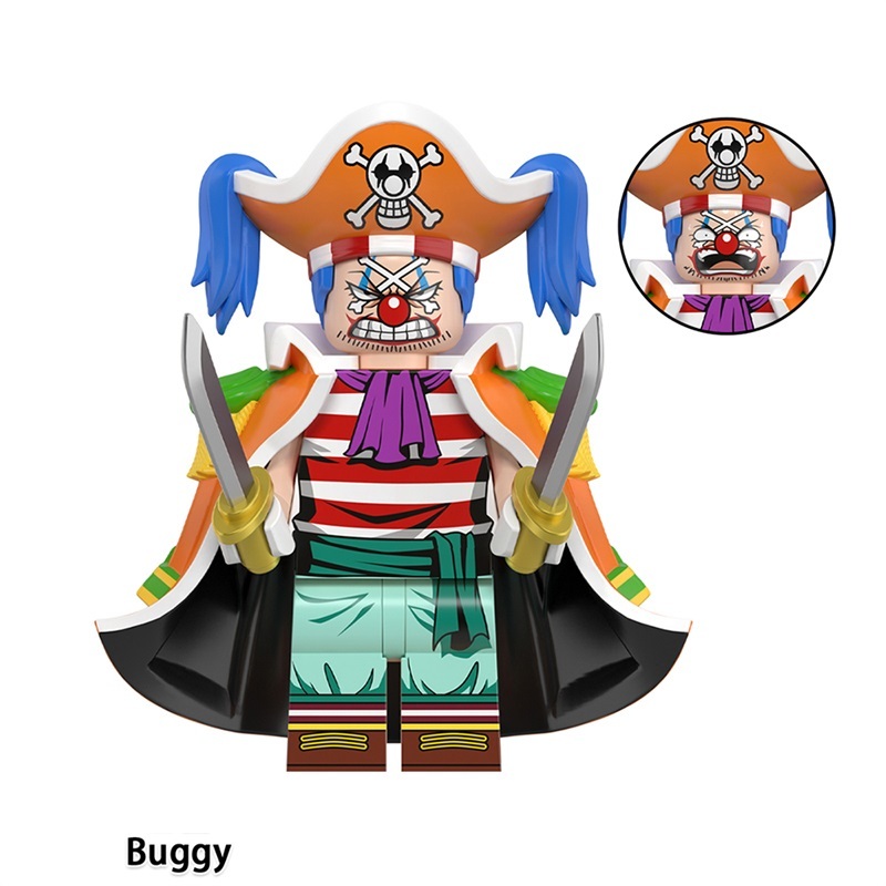 One Piece Buggy Custom Minifigures Minifigs Fit Lego WM2789