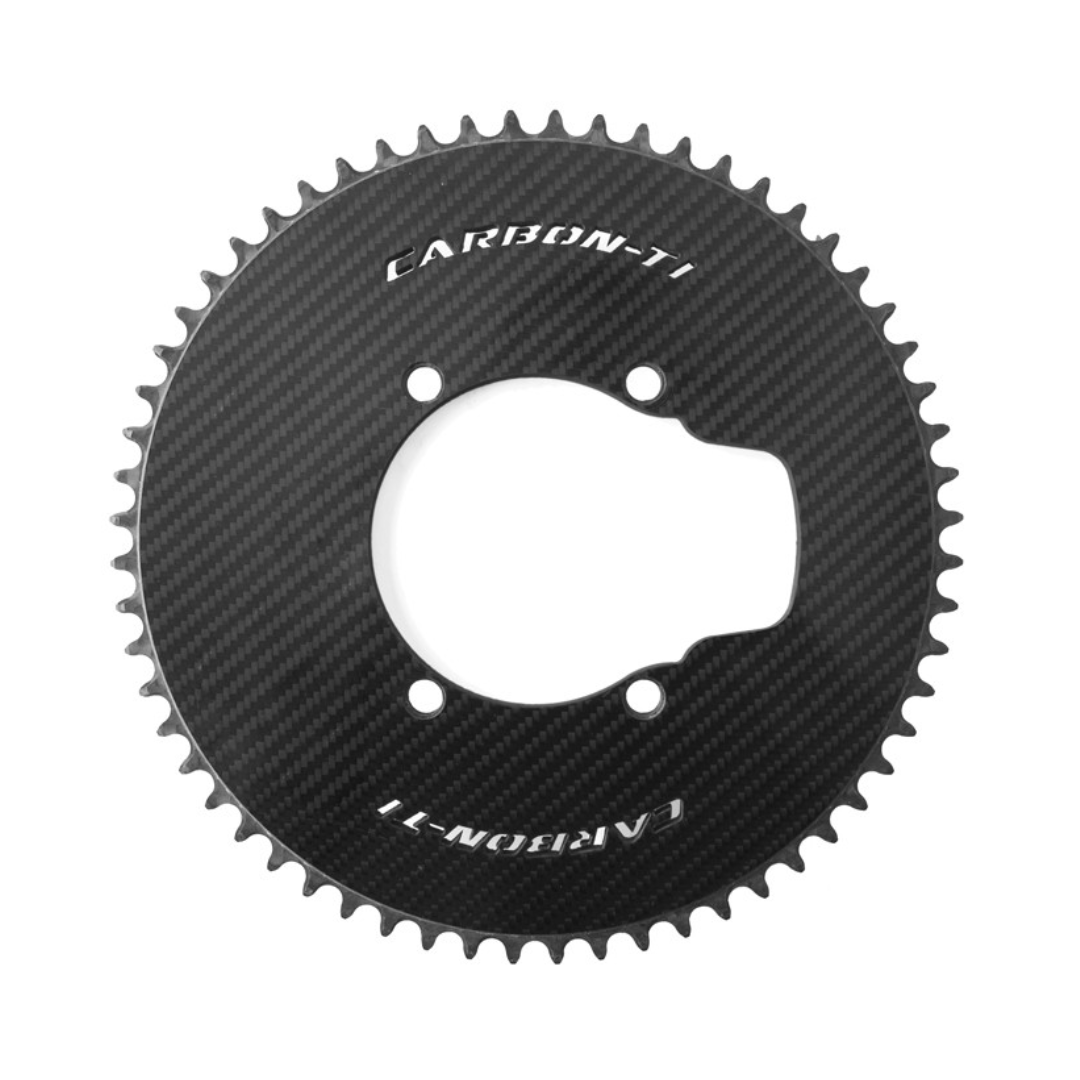 三鐵必改【Carbon-Ti】X-AeroRing 空力超輕量碳纖維齒片 / 單盤 Shimano 12S