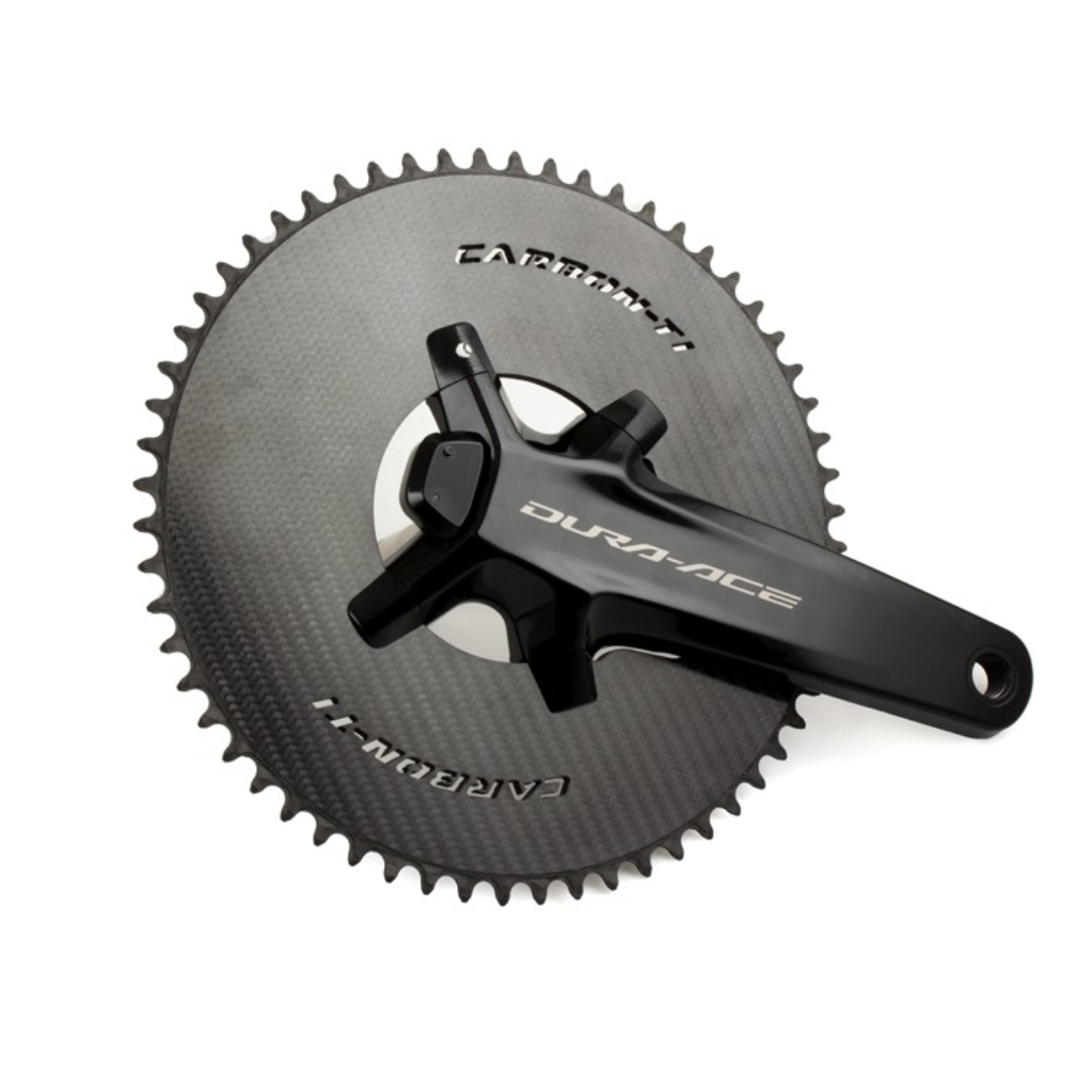 三鐵必改【Carbon-Ti】X-AeroRing 空力超輕量碳纖維齒片 / 單盤 Shimano 12S