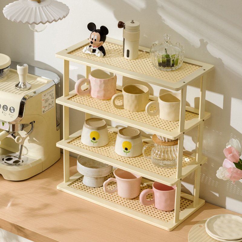 《5751》仿藤編杯子收納架