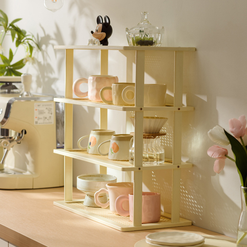 《5751》仿藤編杯子收納架