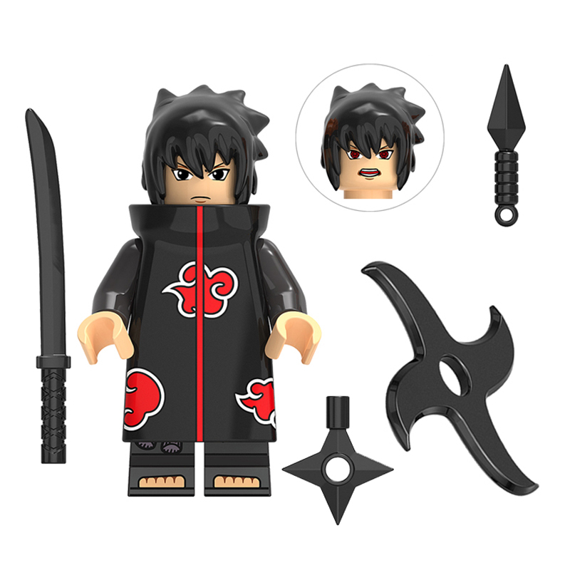 Naruto Sasuke Uchiha Custom Minifigures Minifigs Fit Lego K2001