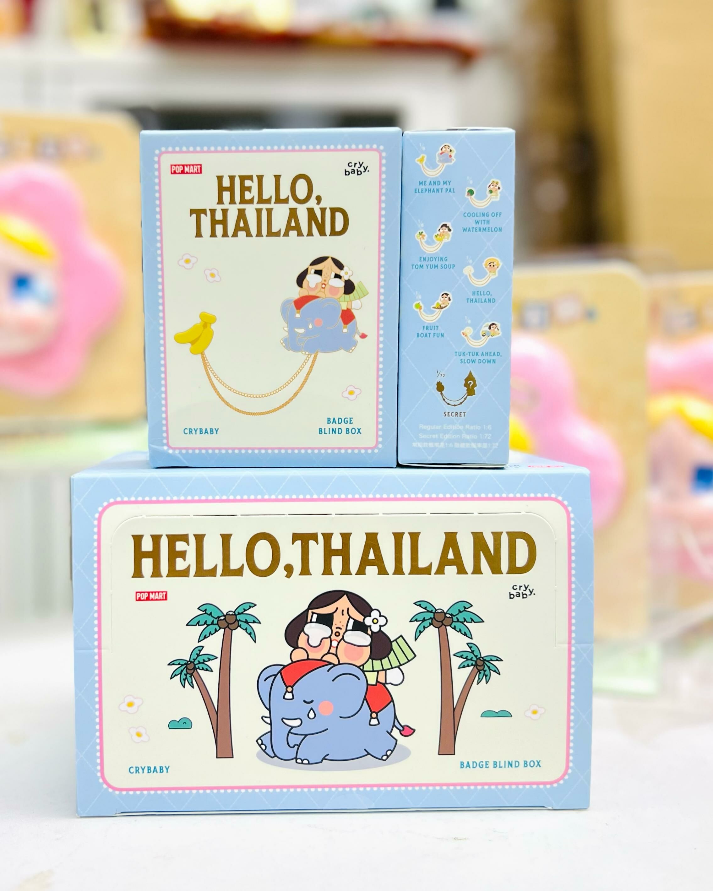 CRYBABY HELLO THAILAND SERIES-Badge Blind Box  ( POPMART )