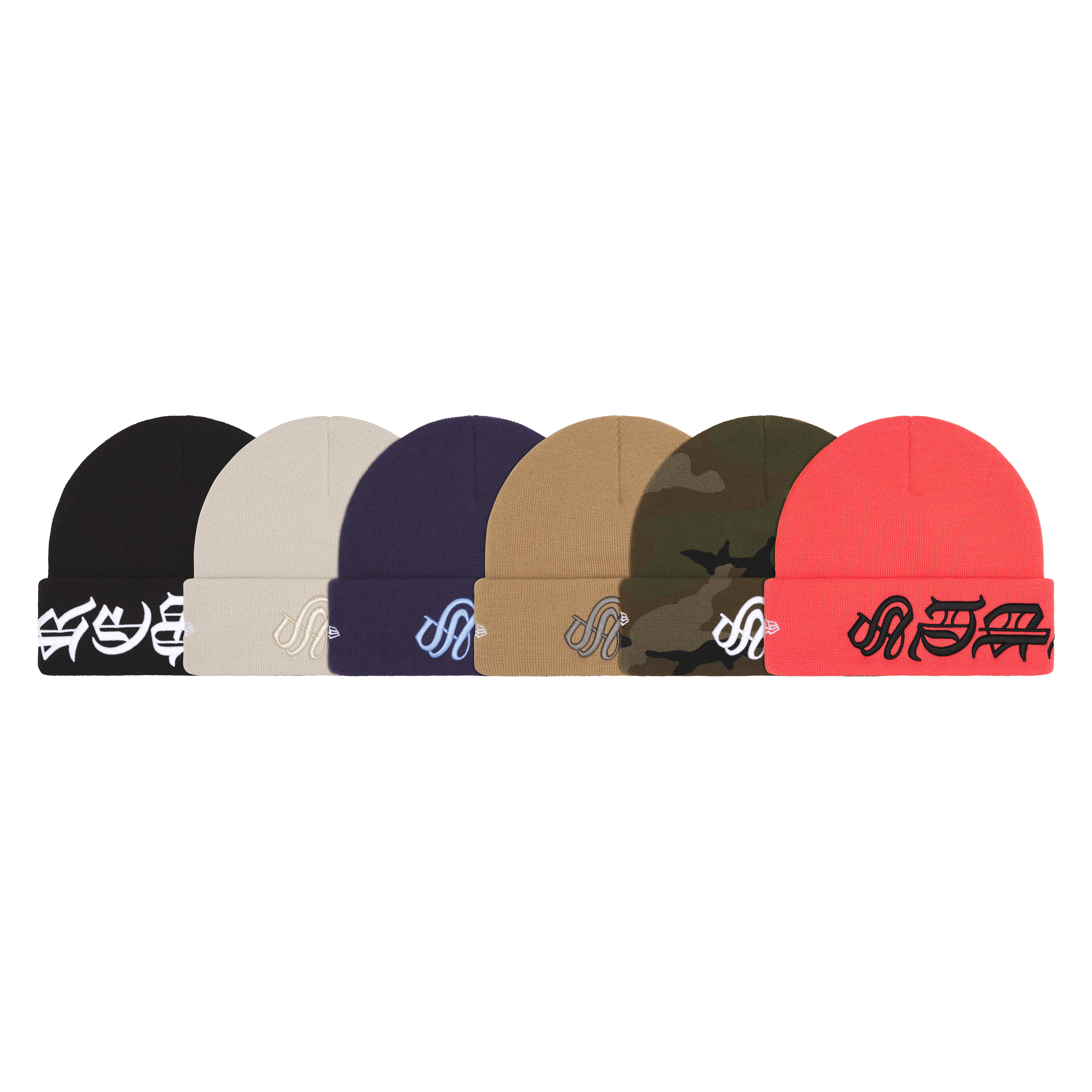 SUPREME NEW ERA BLACKLETTER BEANIE SS25 大字 哥德字體 毛帽 黑色-SS25BN5