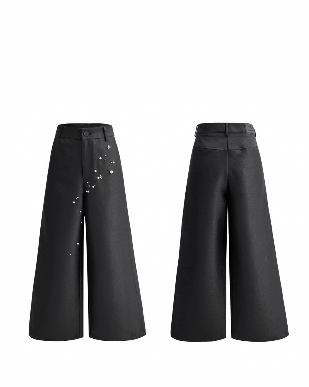 ARGUE 重工 珍珠 臘面 闊腿 #西裝褲