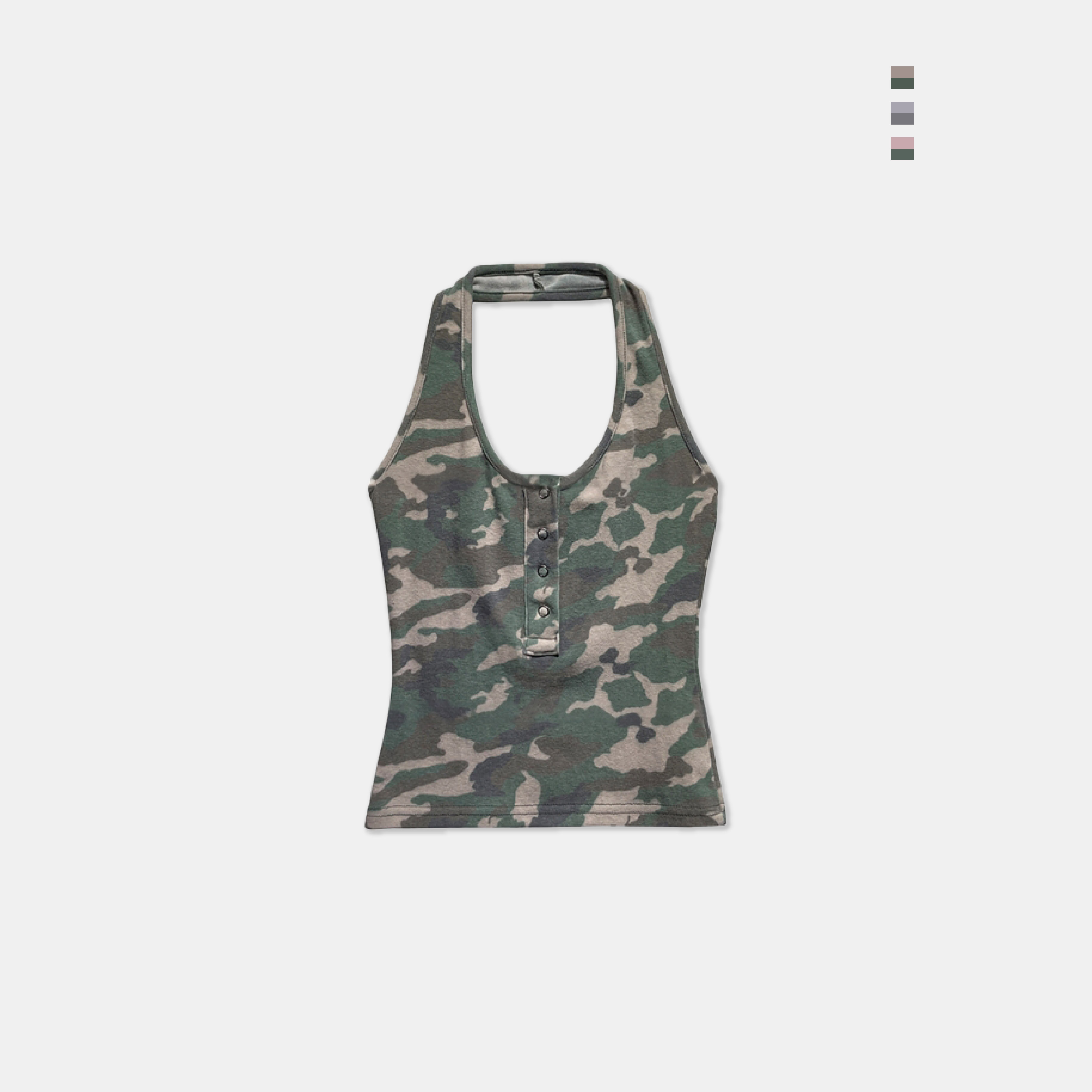 【最後現貨】韓國 個性 街頭 露背 迷彩 背心