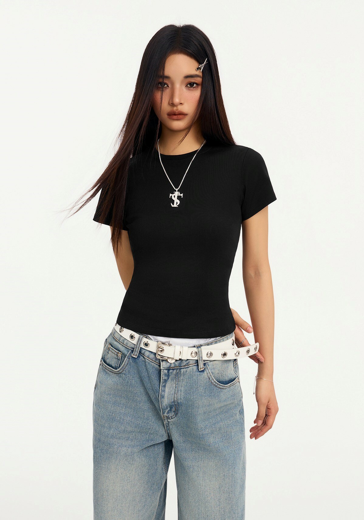 STK SmallTownKid 沙漏腰身 修身打底 短袖 T恤