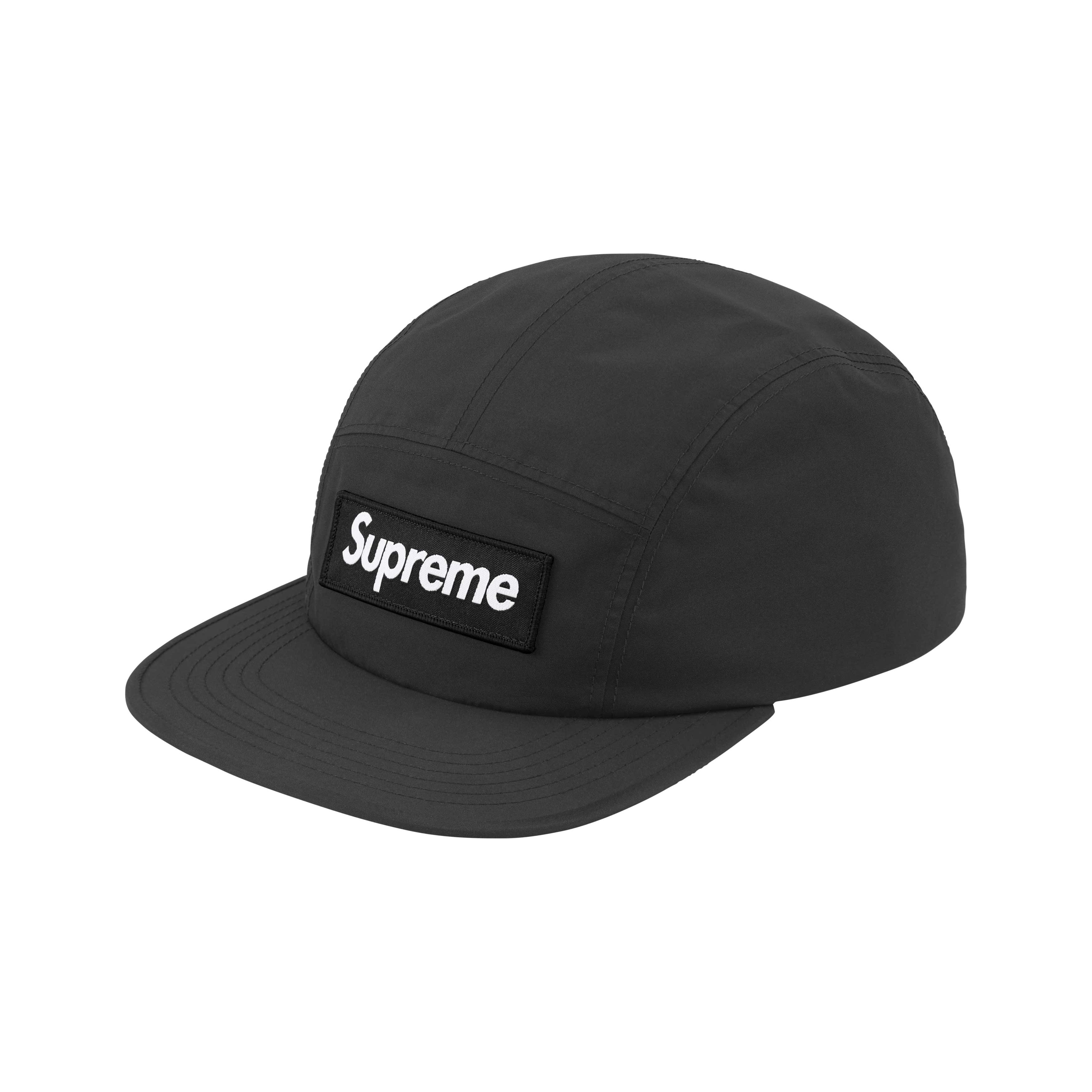 SUPREME GORE-TEX CAMP CAP SS25 五分割帽 防水 透氣 3M反光調節帶 黑/螢光迷彩-SS25H107