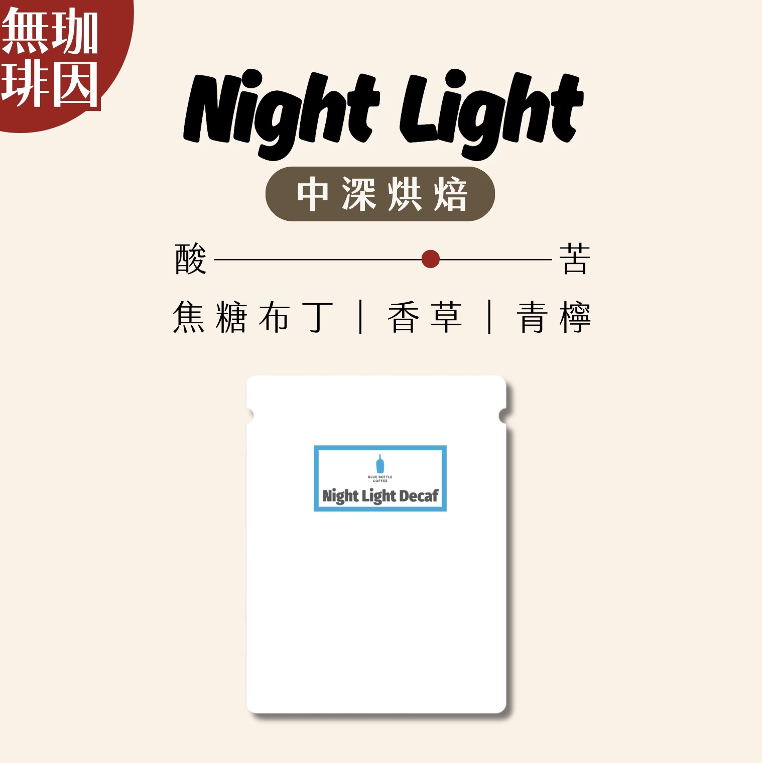 【24H出貨】𝗕𝗹𝘂𝗲 𝗕𝗼𝘁𝘁𝗹𝗲 Night Light Decaf濾掛式咖啡