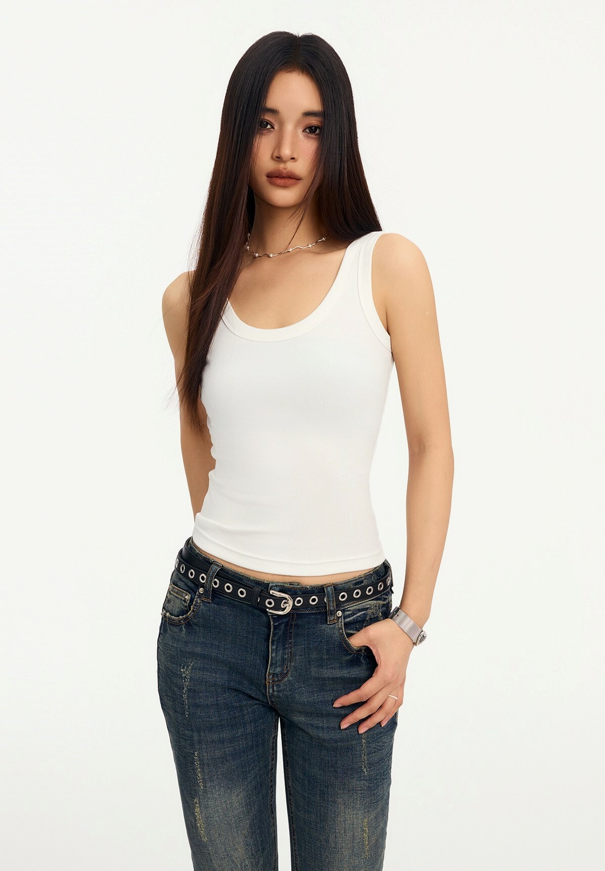 STK SmallTownKid 沙漏腰身 修身打底 辣妹背心