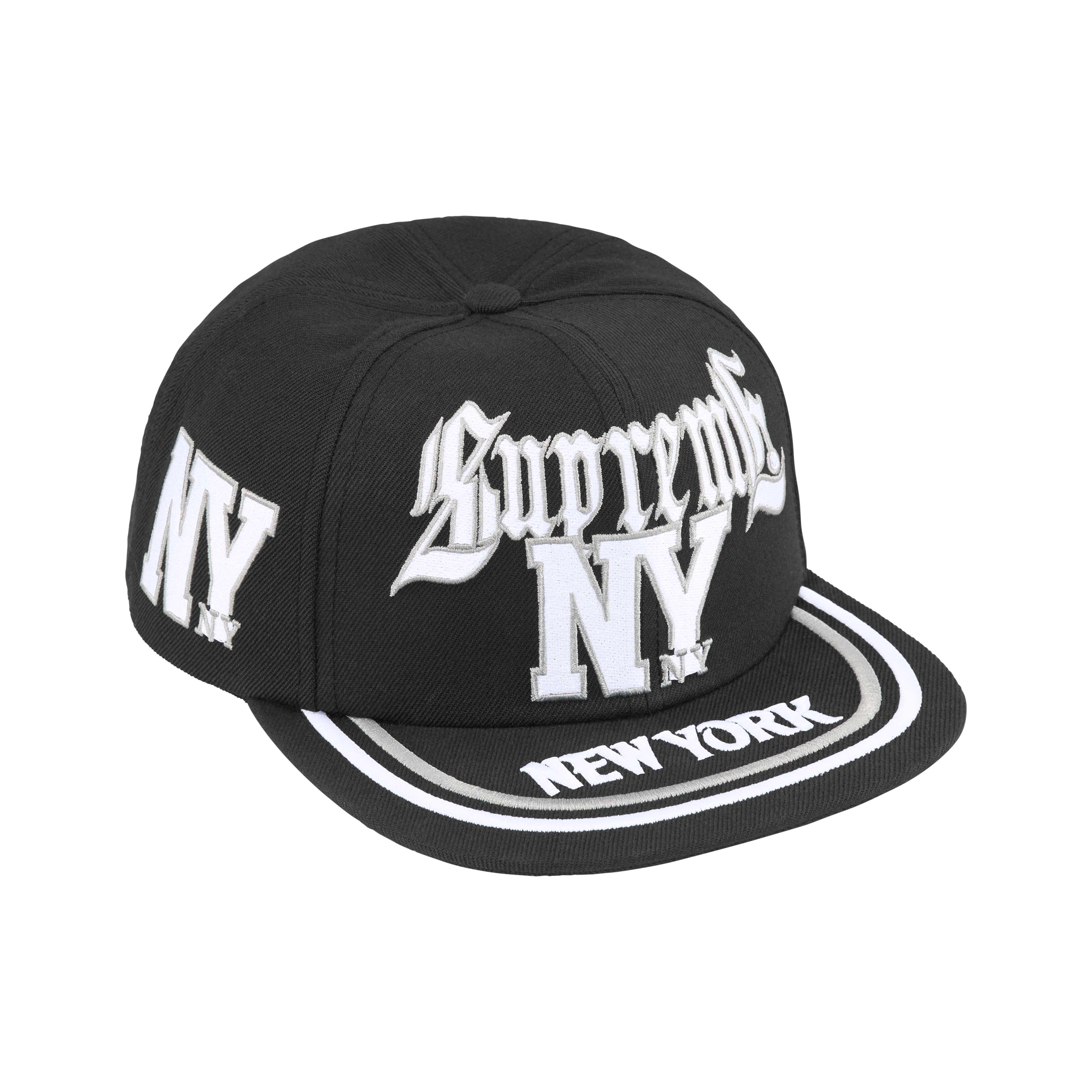 -(B06)-SUPREME OLD ENGLISH NEW YORK 6-PANEL CAP SS25 NY 六分割帽 刺繡 黑/紫/紅/白-SS25H28