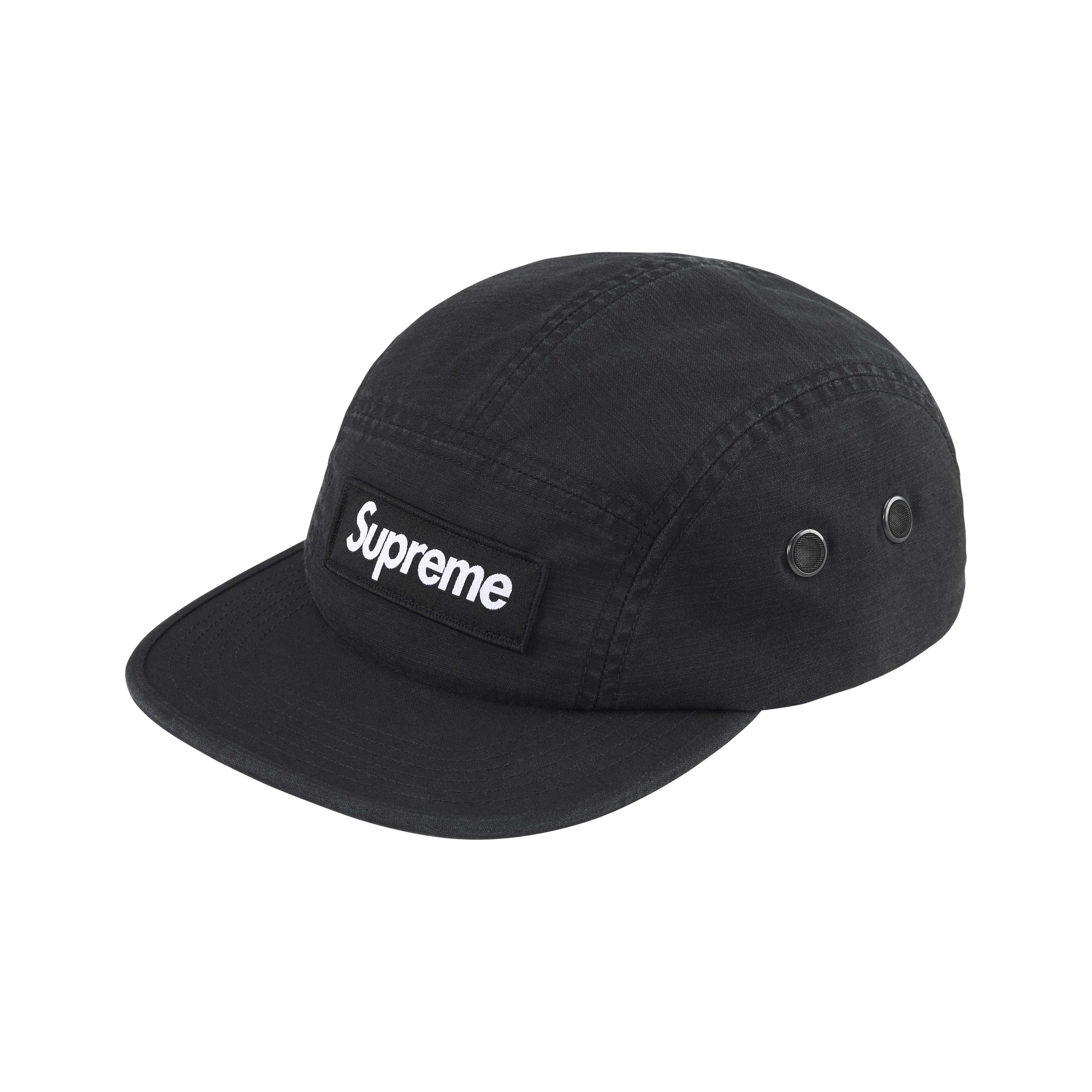 -(B06)-SUPREME MILITARY CAMP CAP SS25 BOX LOGO 五分割帽 後咬標 黑/綠/卡其-SS25H33