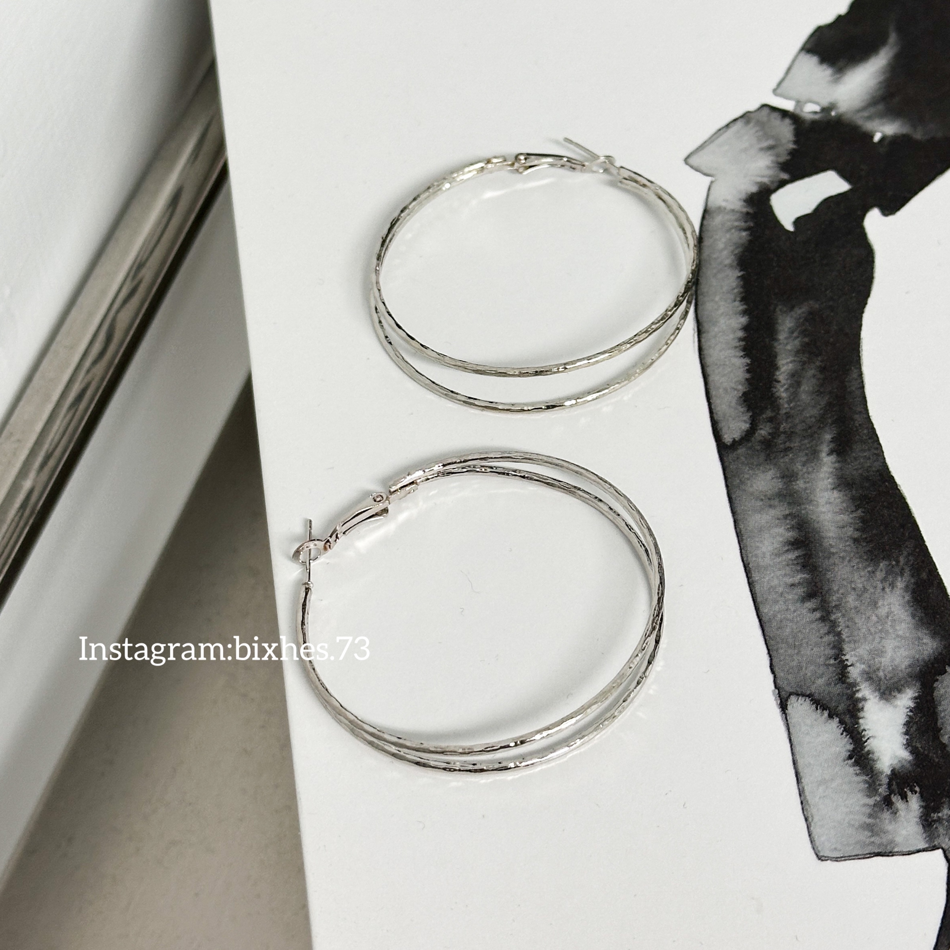 雙線大圈耳環(K00083)