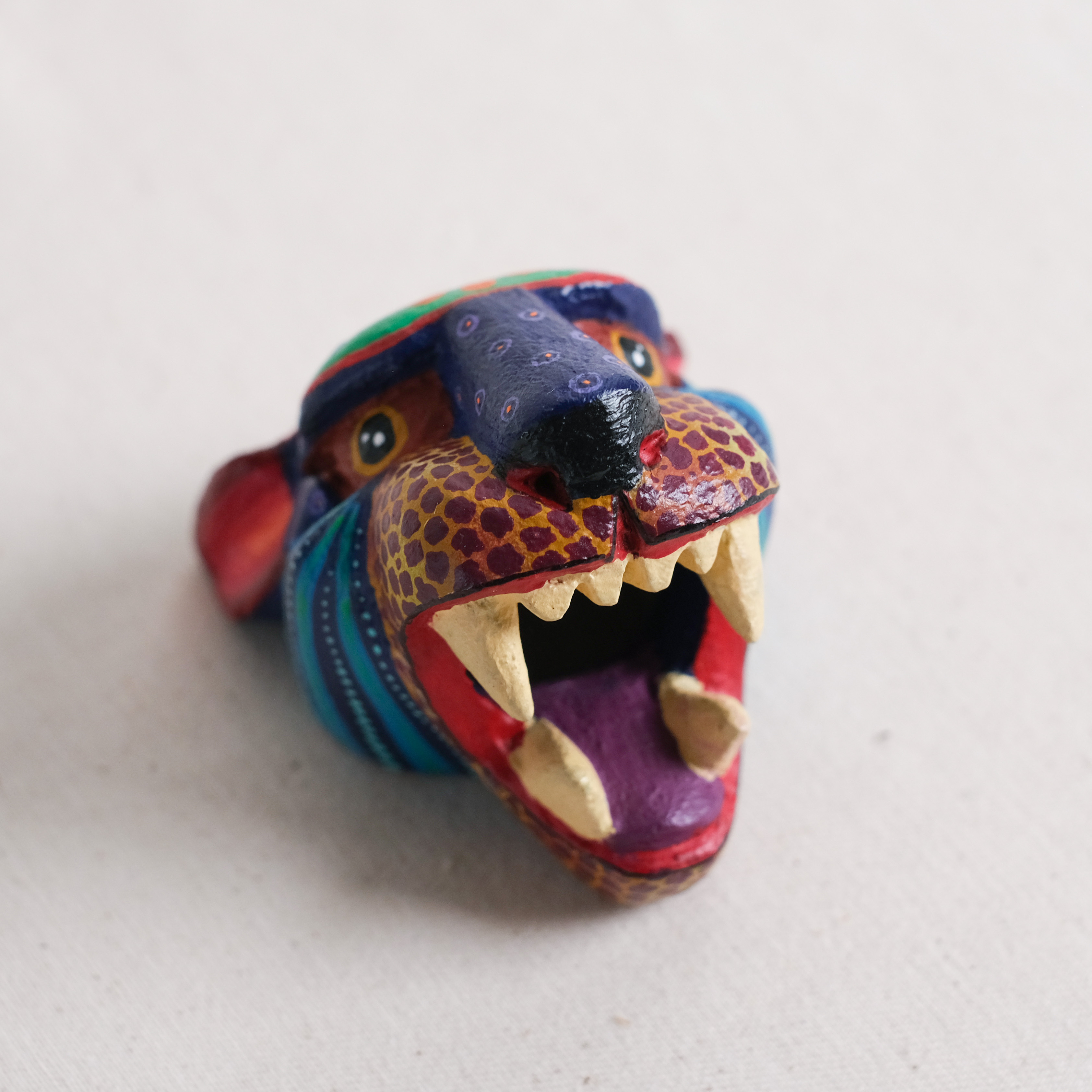 神獸手工木雕｜Cabeza Jaguar 02｜墨西哥