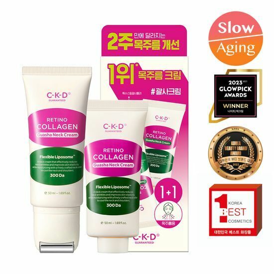 CKD Retino Collagen Guasha Neck Cream 50ml+50ml 視黃醇膠原蛋白刮痧頸霜