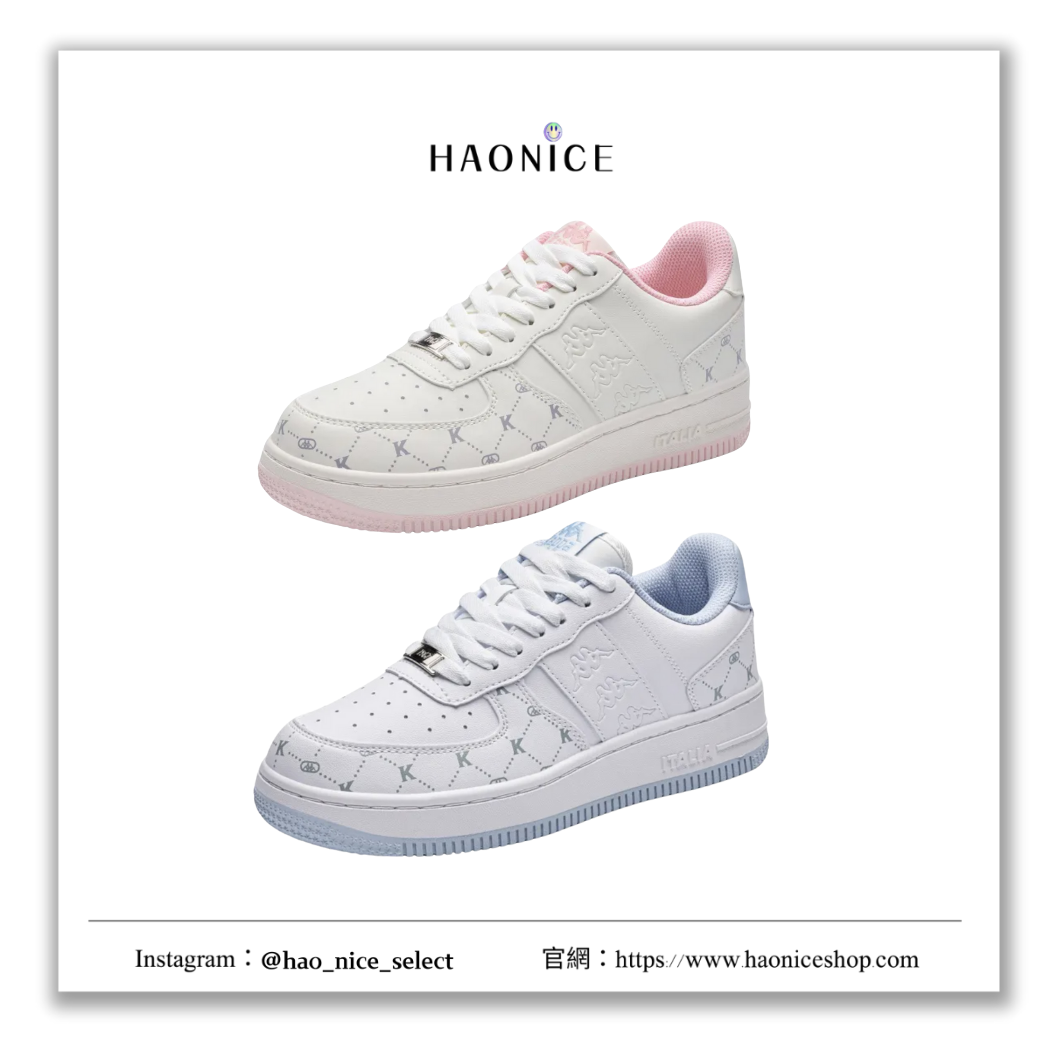 【HAO NICE】100%正品 KAPPA 義大利潮牌🇮🇹 復古印花厚底低筒板鞋 布鞋