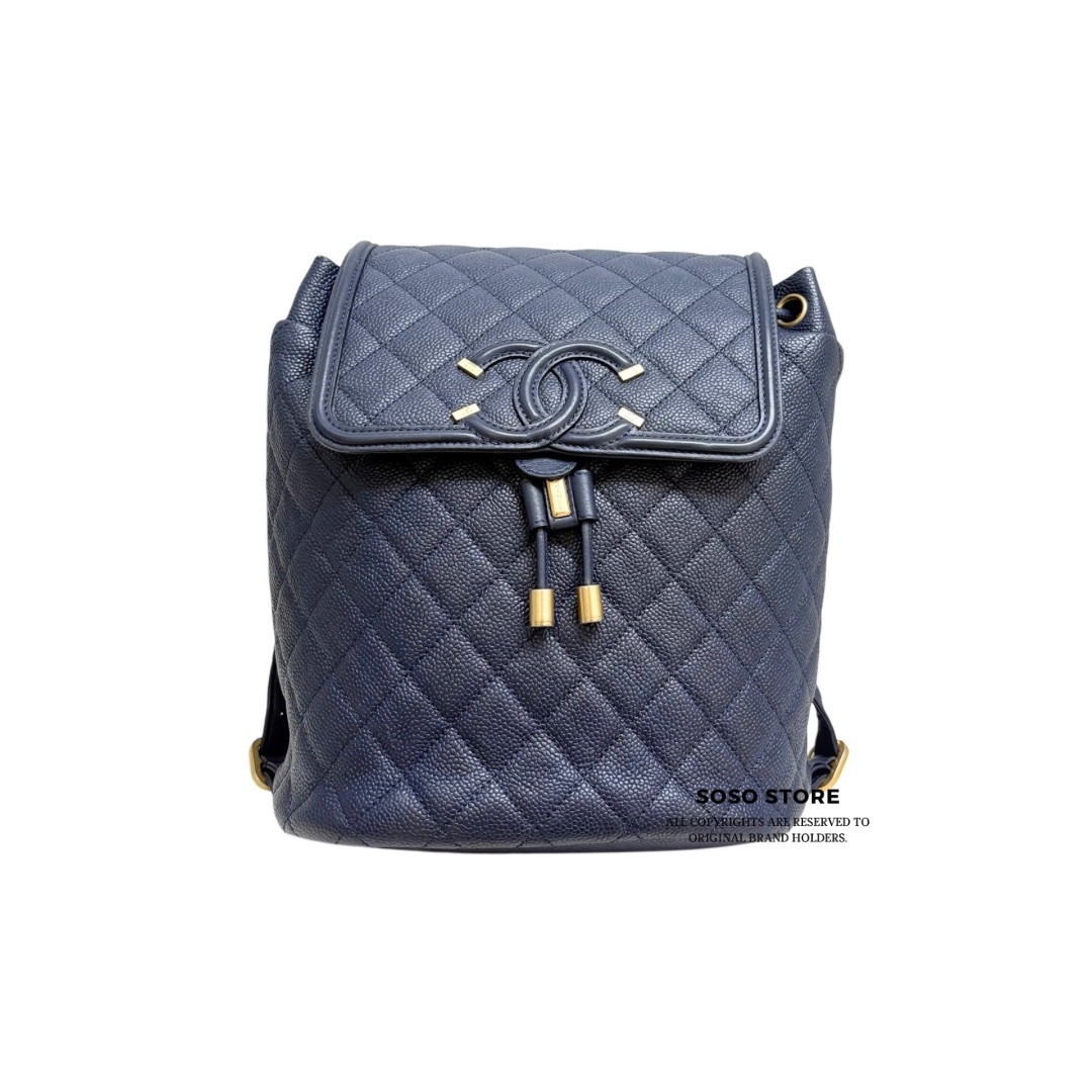 Chanel CC Backpack - Blue / Ghw