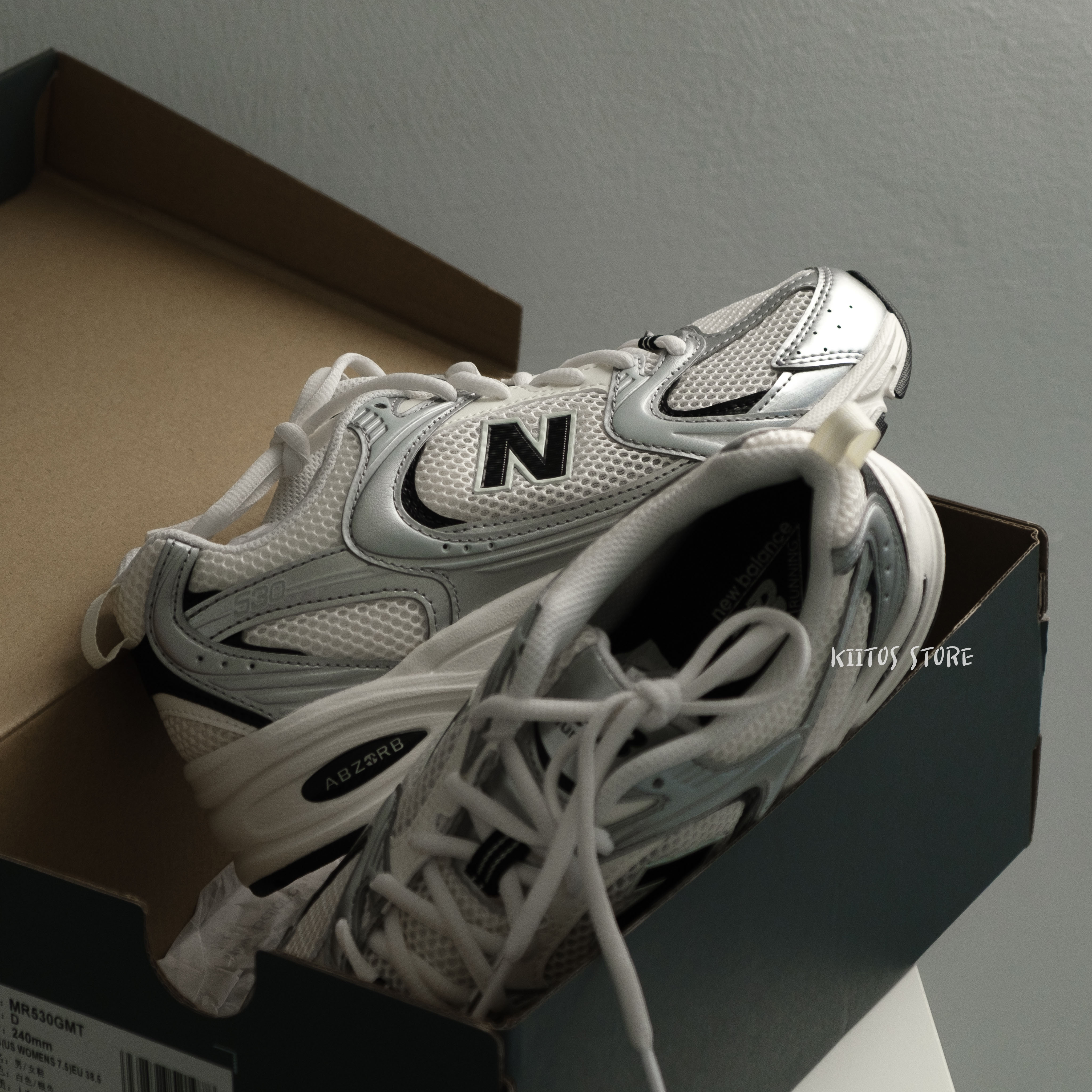 New Balance 530 太空銀 黑色 復古 慢跑鞋 MR530GMT