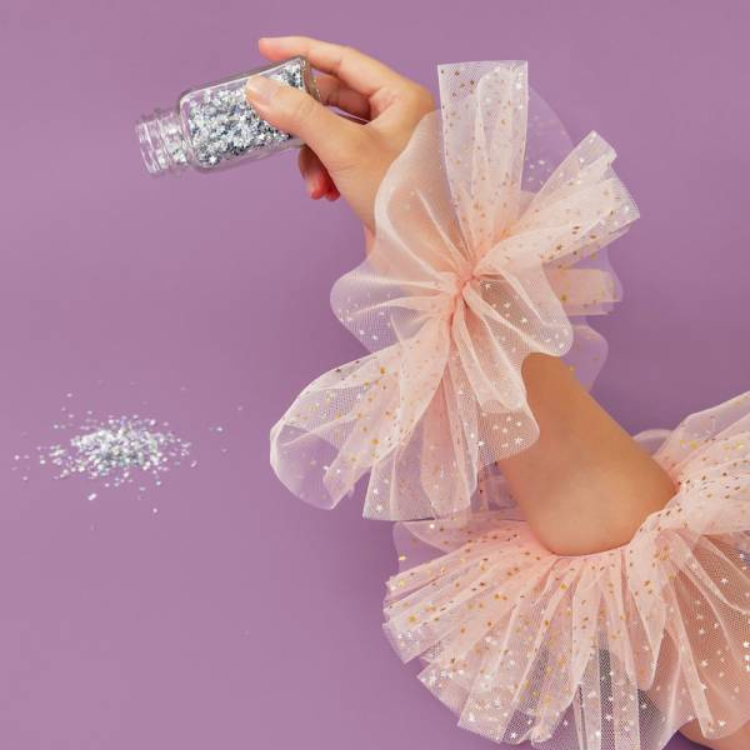 芭蕾女孩 手環髮圈 粉 (2入組）