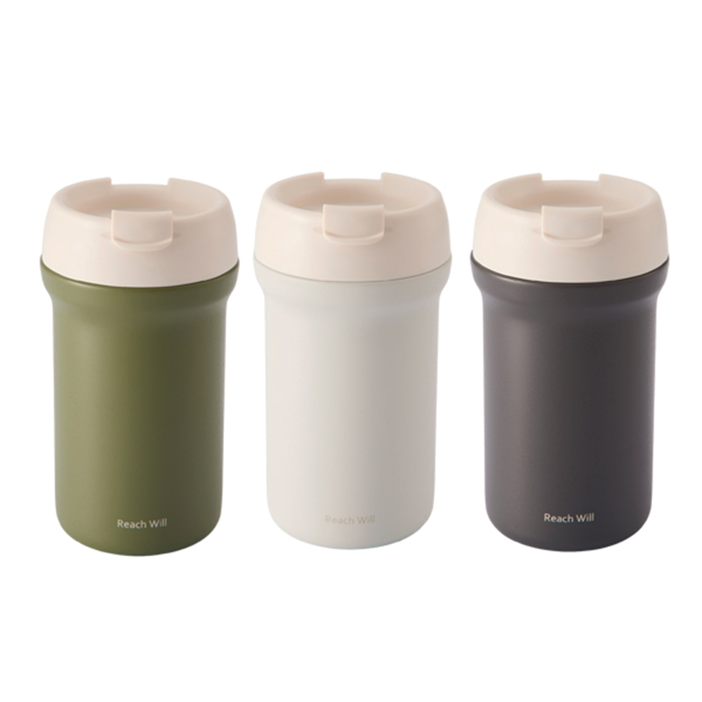 日本 Reach Will 不鏽鋼 保溫 馬克杯 380ml (直飲)