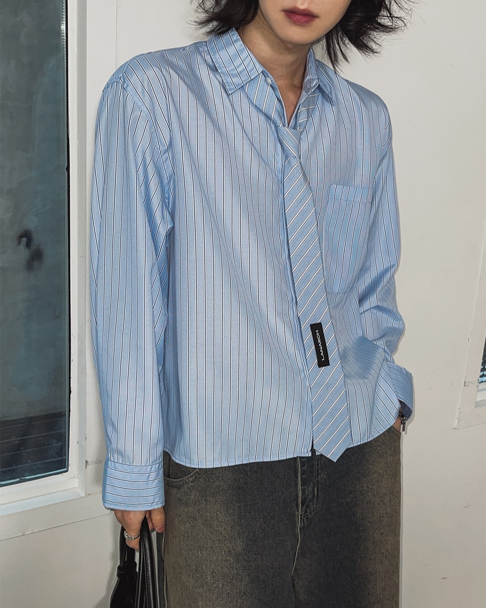 Russo 條紋短版襯衫