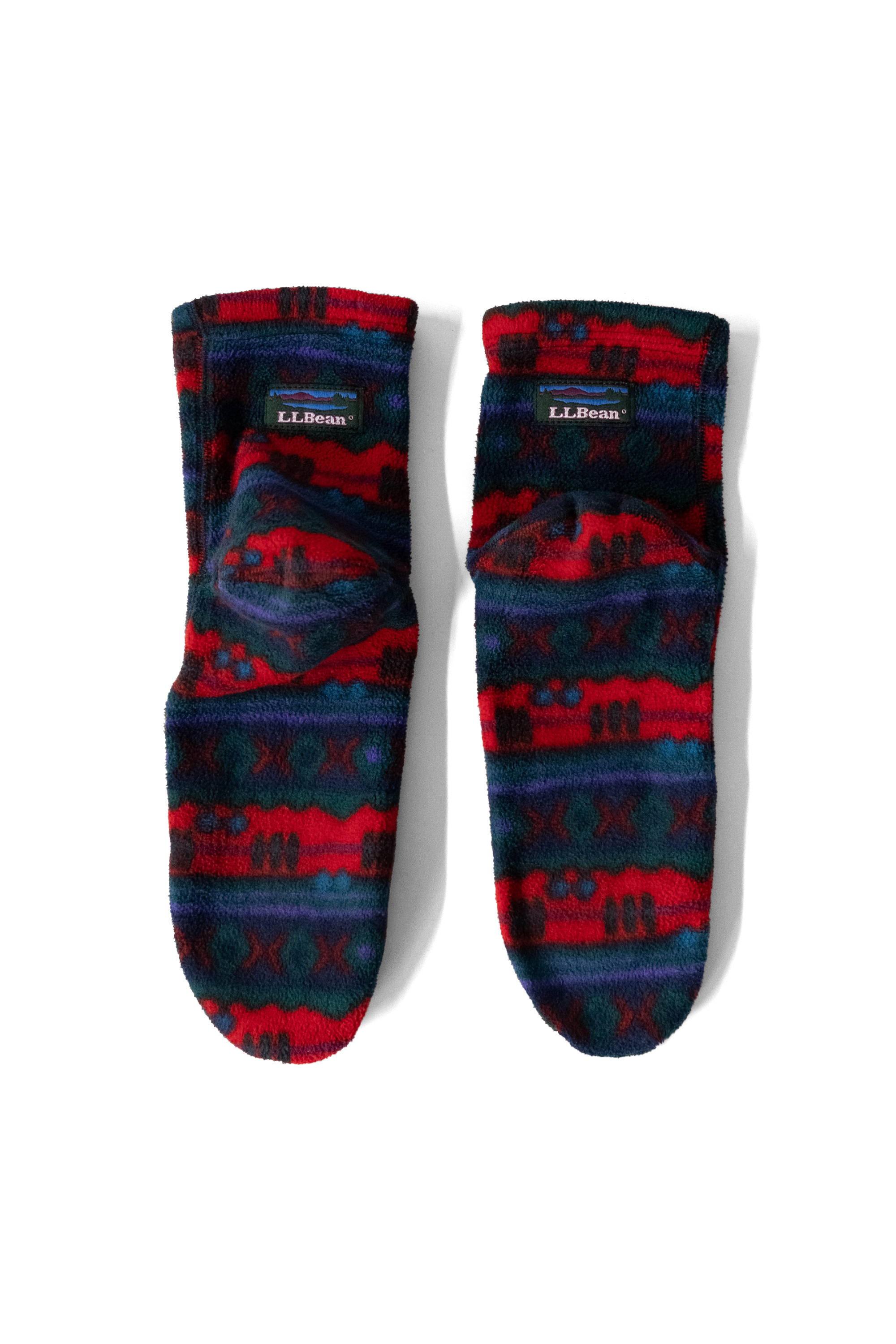 L.L.Bean 1990's圖騰刷毛室內襪