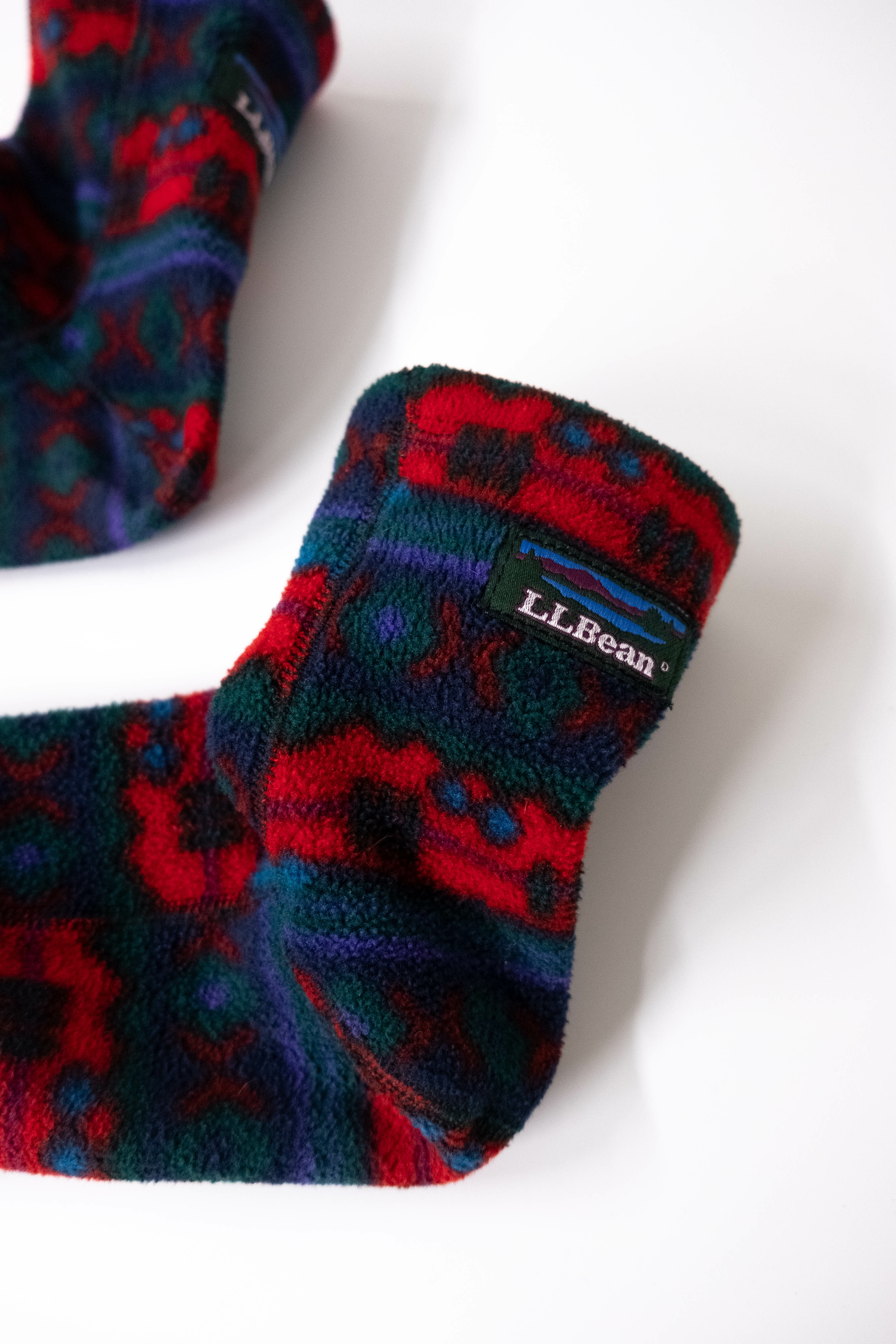 L.L.Bean 1990's圖騰刷毛室內襪