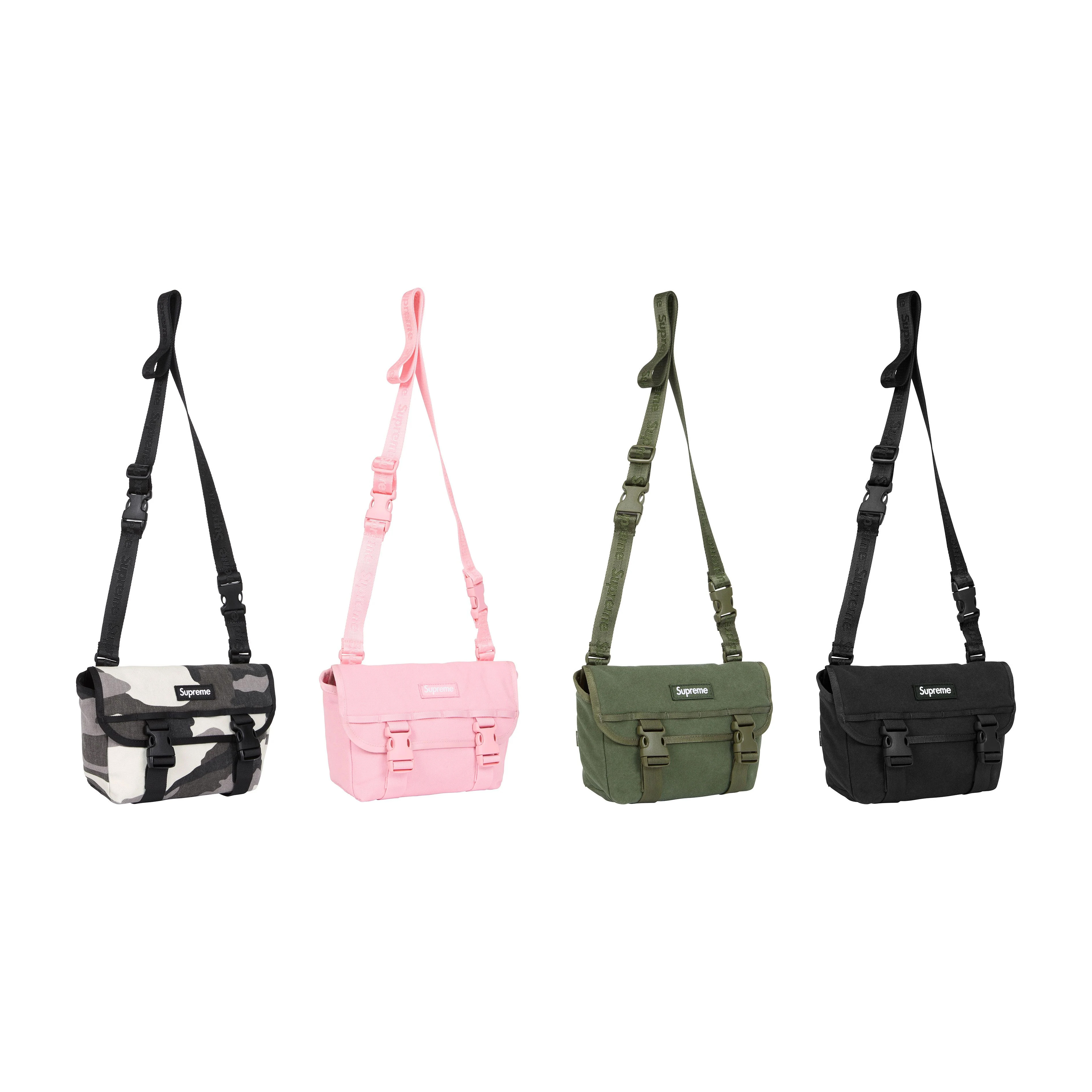 -(C11)-SUPREME MINI MESSENGER BAG SS25 CORDURA 防水 抗撕裂 迷你郵差包 小包 肩包 黑/粉/橄欖綠/迷彩-SS25B8