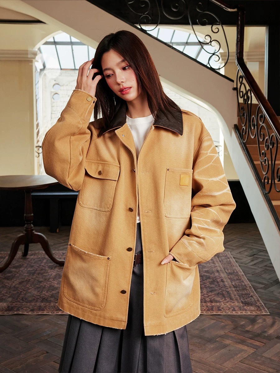 Harsh and Cruel 巴恩風 復古水洗 密西根工裝 翻領外套 HL251050090