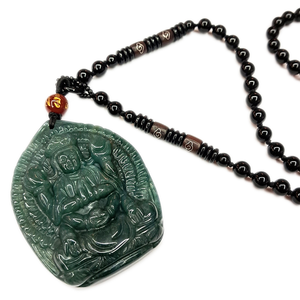 千手觀音{七彩玉/印度瑪瑙}中國結項鍊【十方】138183