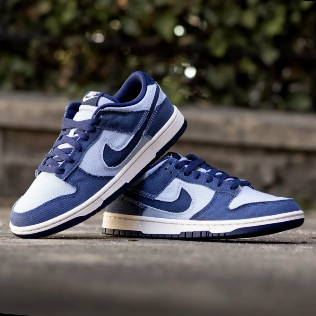 Nike Dunk Low Light Armory Blue Denim 丹寧藍 牛仔布 縫線 低筒休閒鞋