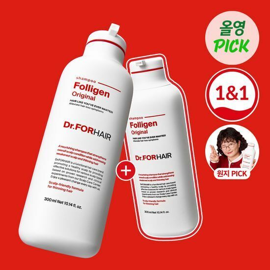 Dr.FORHAIR Folligen Original Shampoo 300ml [Olive Young Double Planning Set]