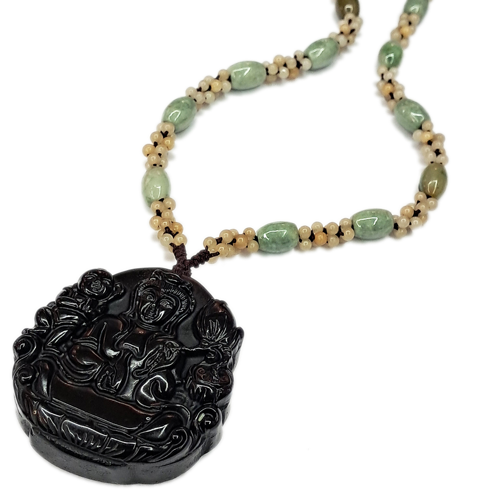 送子觀音{黑曜岩}玉項鍊【十方】127984