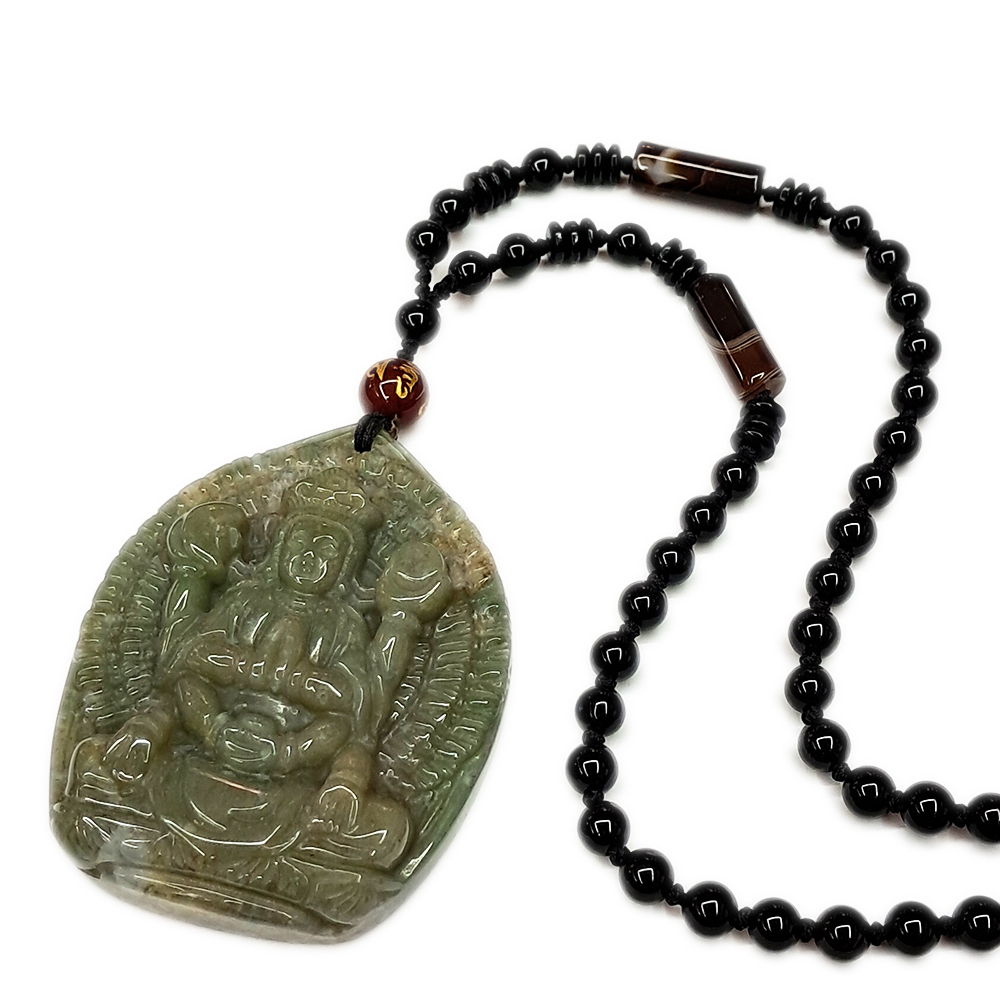 千手觀音{七彩玉/印度瑪瑙}中國結項鍊【十方】138185