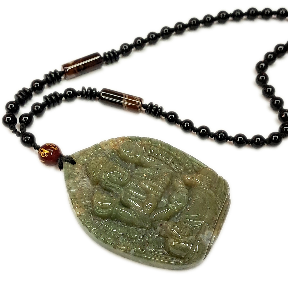 千手觀音{七彩玉/印度瑪瑙}中國結項鍊【十方】138185